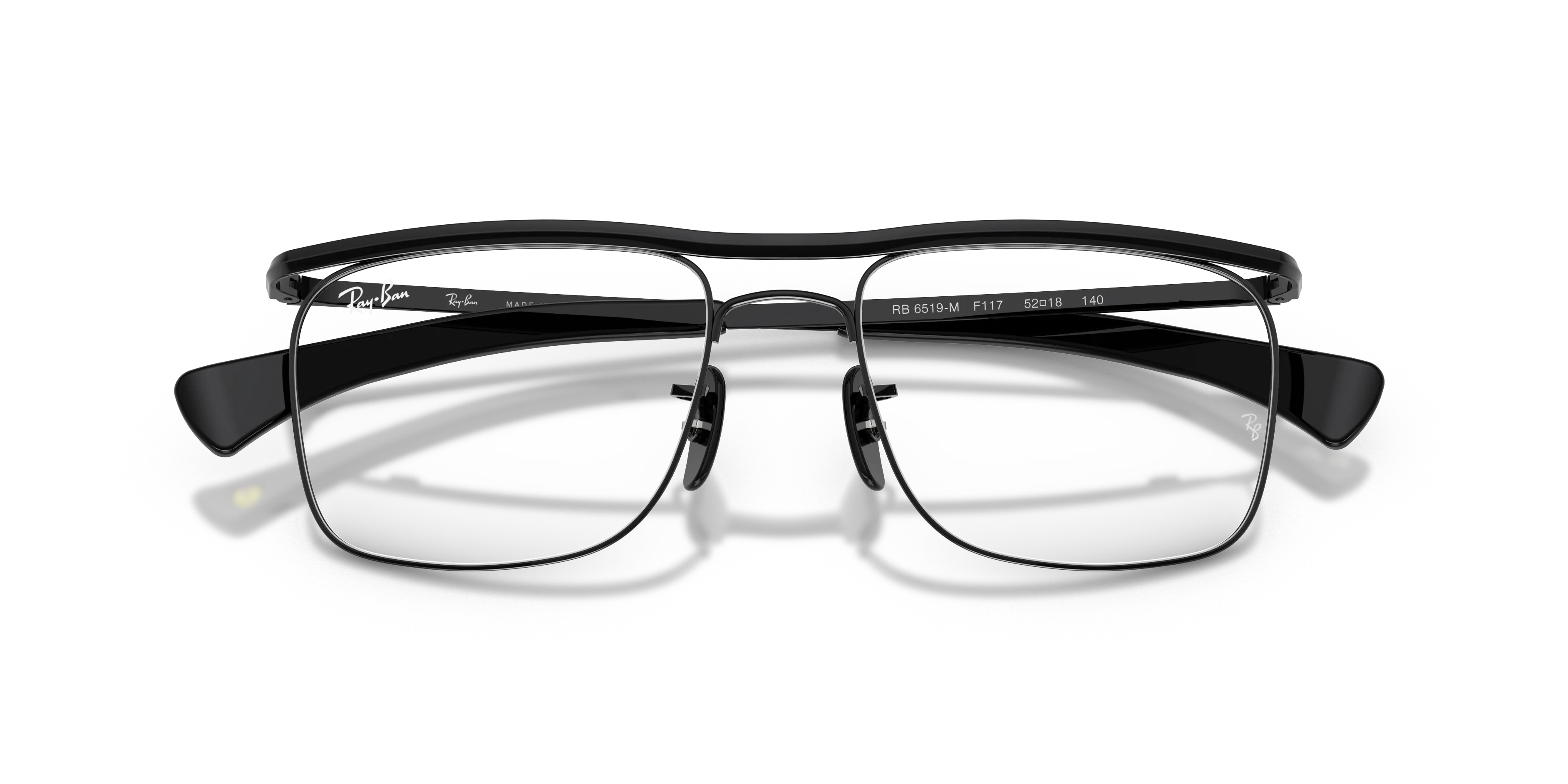 Ray - Ban RX6519M F117 Montature da vista Metallo Nero Trasparente Squadrata Normale - immagine 2