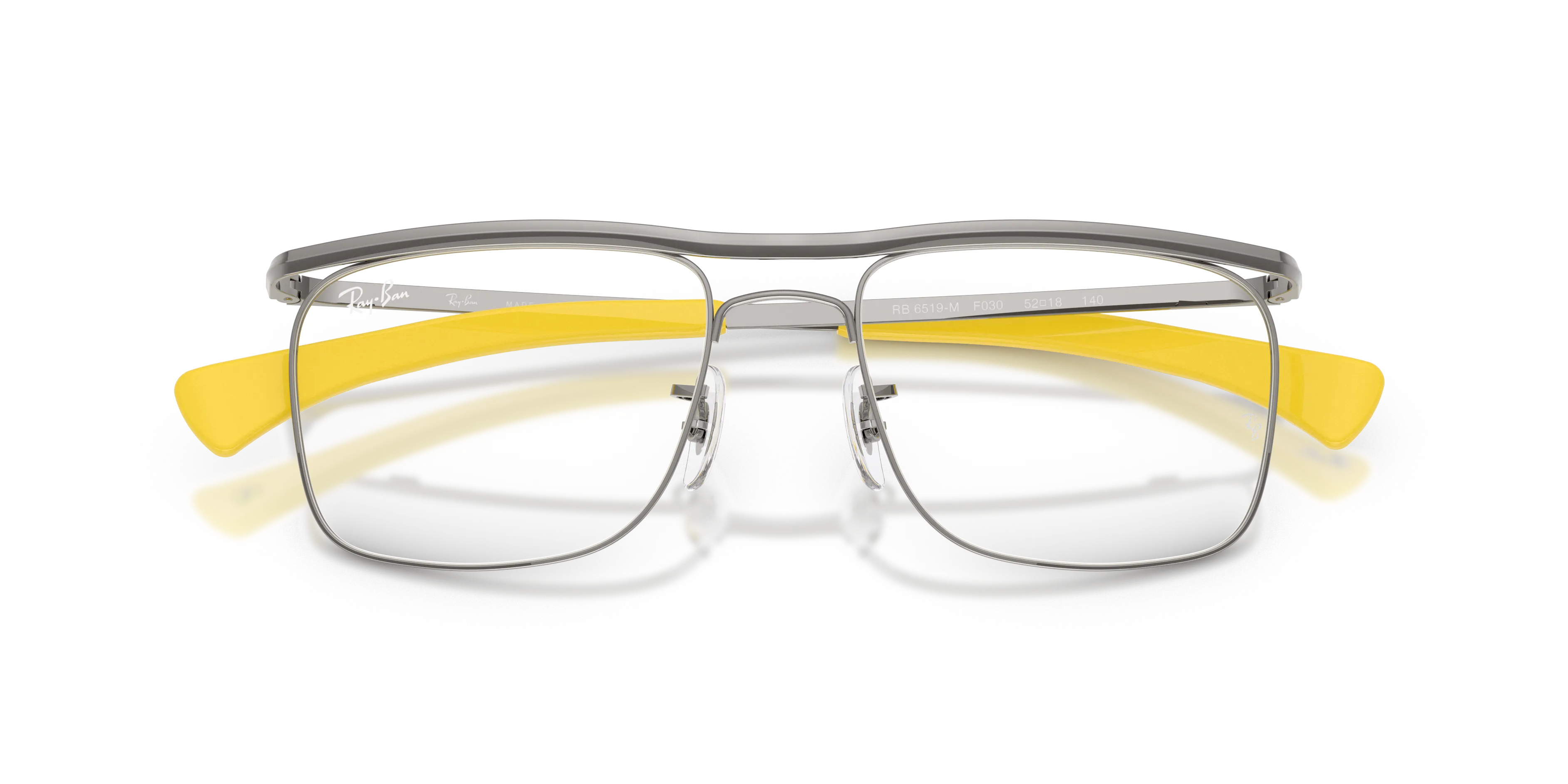 Ray - Ban RX6519M F030 Montature da vista Metallo Grigio Trasparente Squadrata Normale - immagine 2