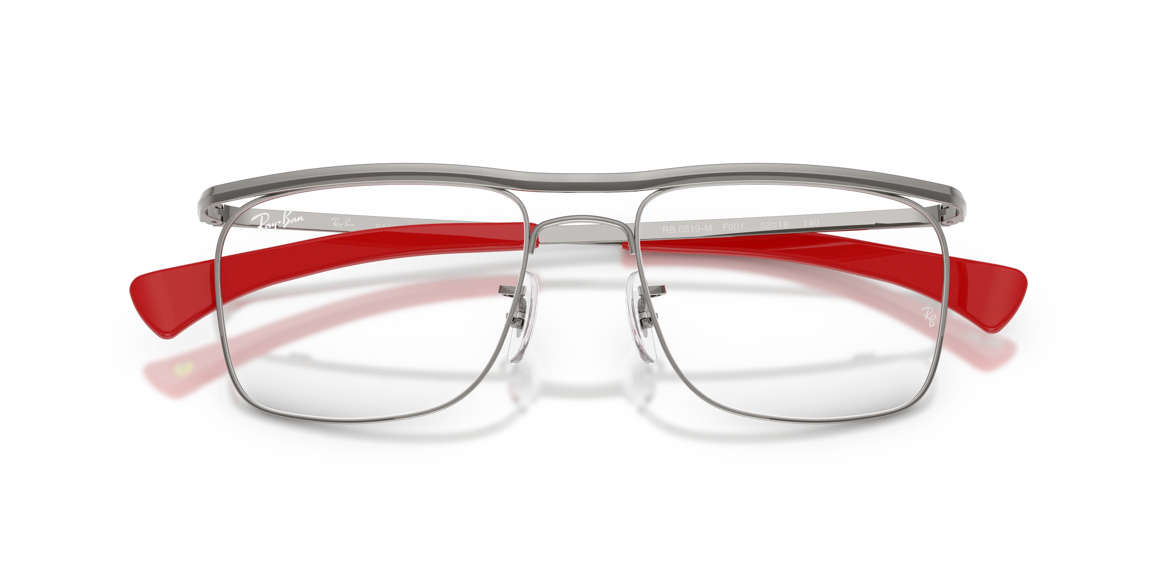 Ray - Ban RX6519M F001 Montature da vista Metallo Grigio Trasparente Squadrata Normale - immagine 2