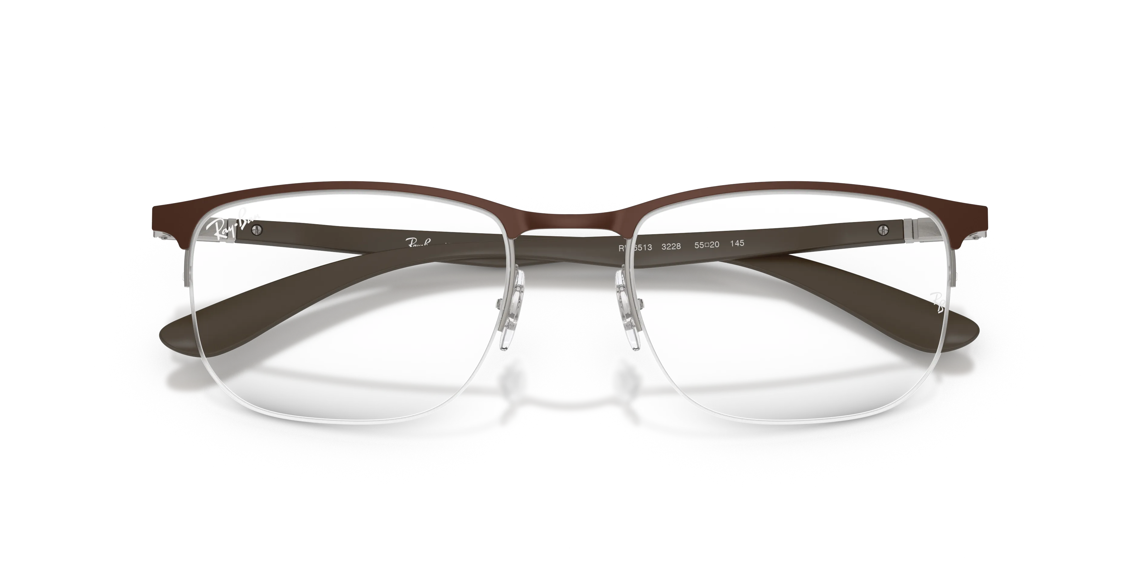 Ray - Ban RX6513 3228 Montature da vista Metallo Marrone Trasparente Geometrica Normale - immagine 2