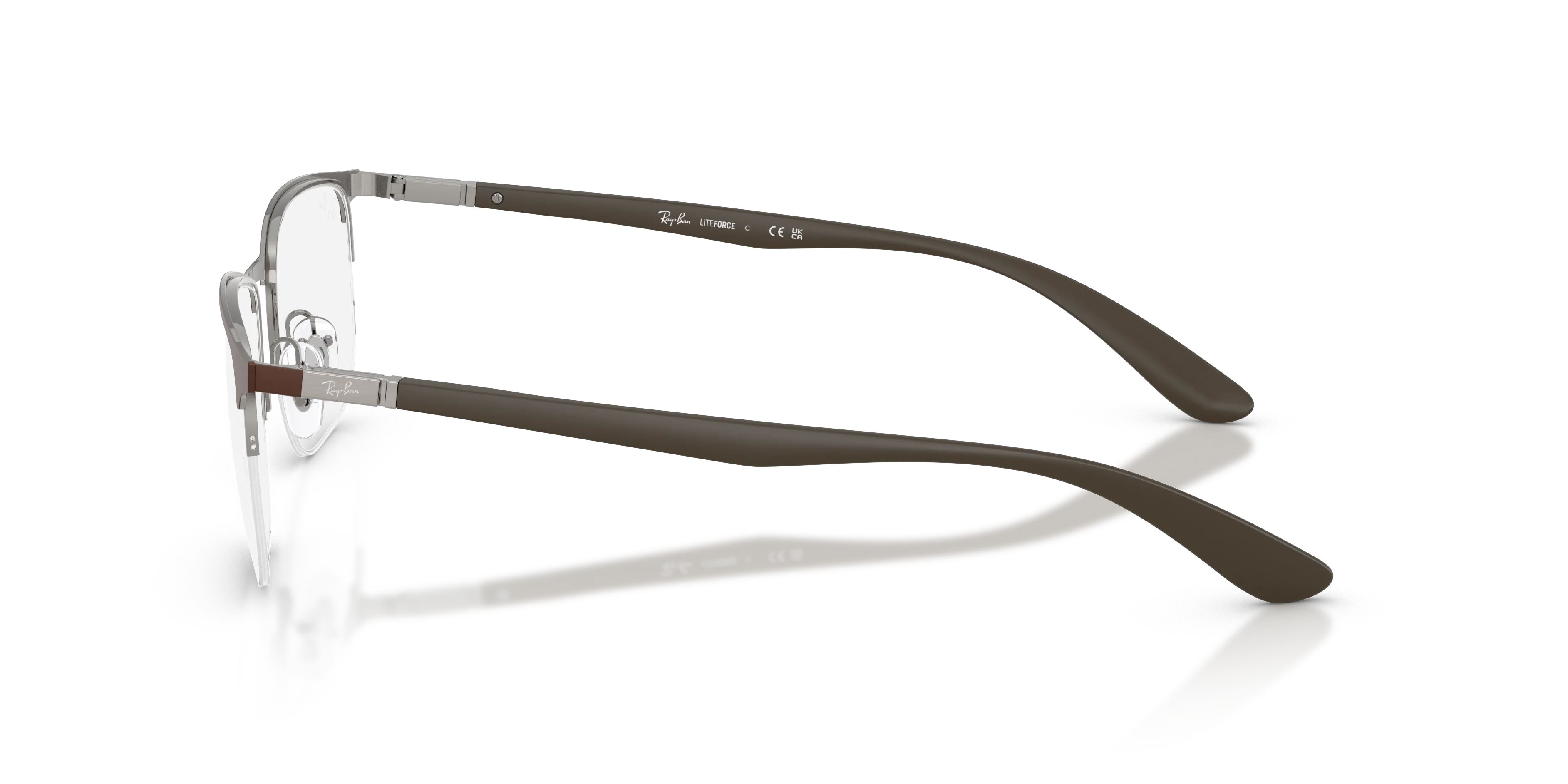 Ray - Ban RX6513 3228 Montature da vista Metallo Marrone Trasparente Geometrica Normale - immagine 4