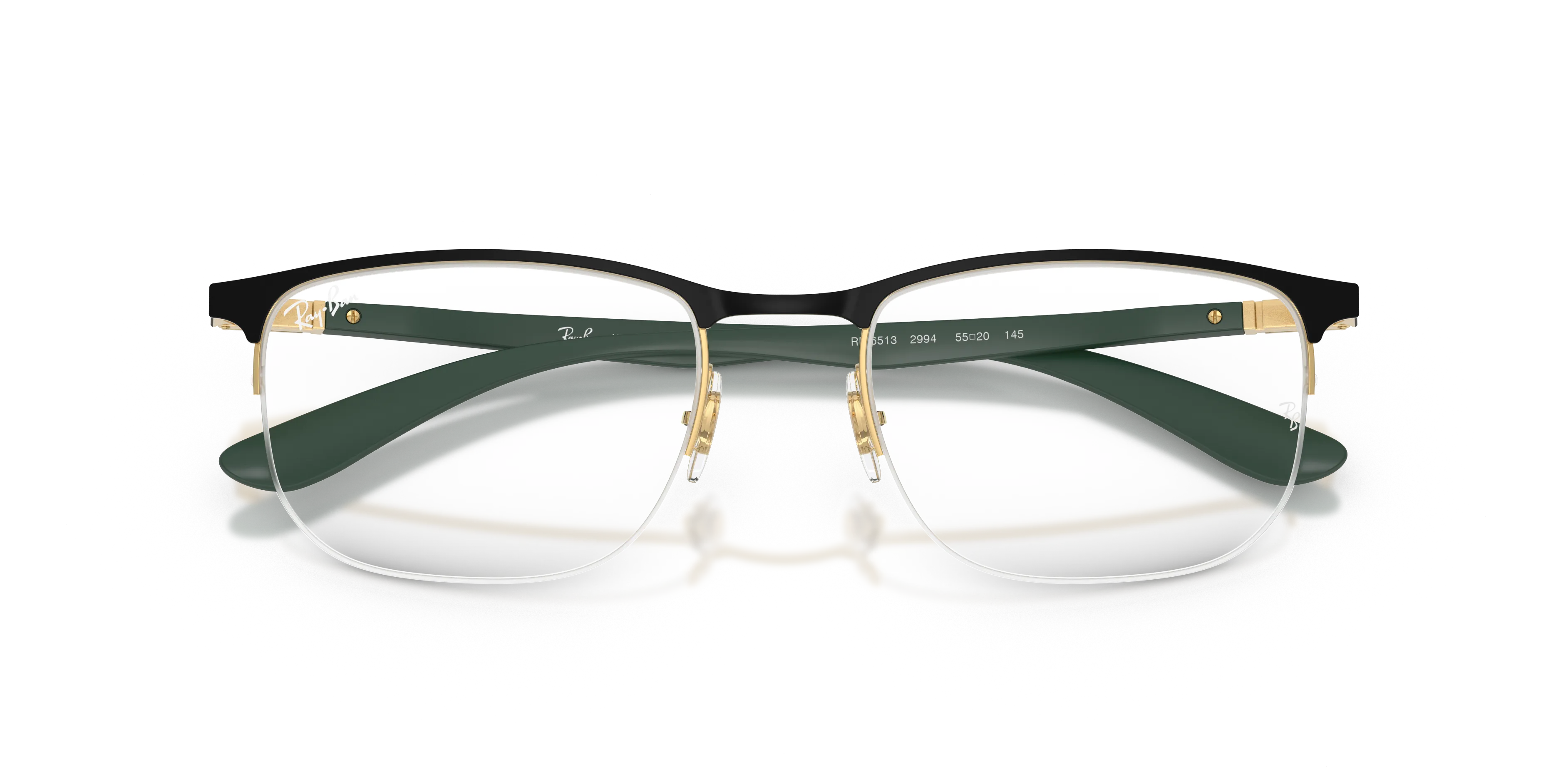 Ray - Ban RX6513 2994 Montature da vista Metallo Nero Trasparente Geometrica Normale - immagine 2