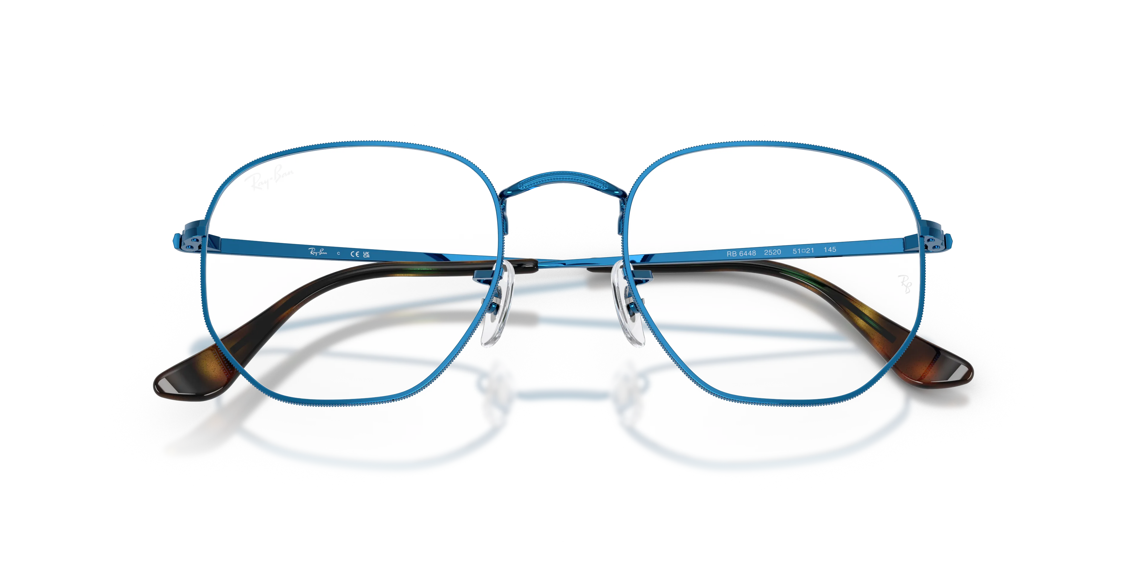 Ray - Ban RX6448 HEXAGONAL 2520 Montature da vista Metallo Blu Trasparente Geometrica Normale - immagine 2