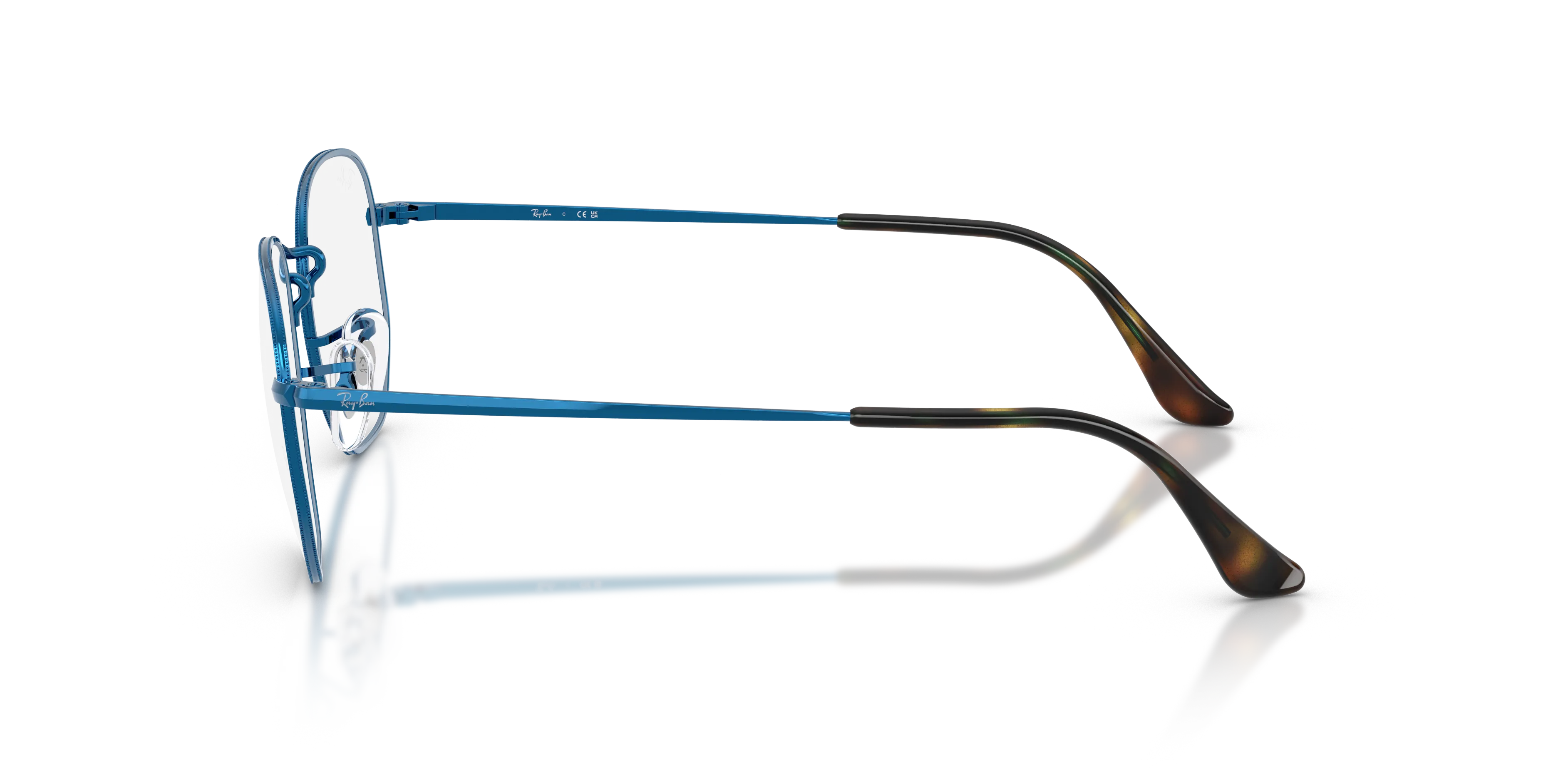 Ray - Ban RX6448 HEXAGONAL 2520 Montature da vista Metallo Blu Trasparente Geometrica Normale - immagine 4