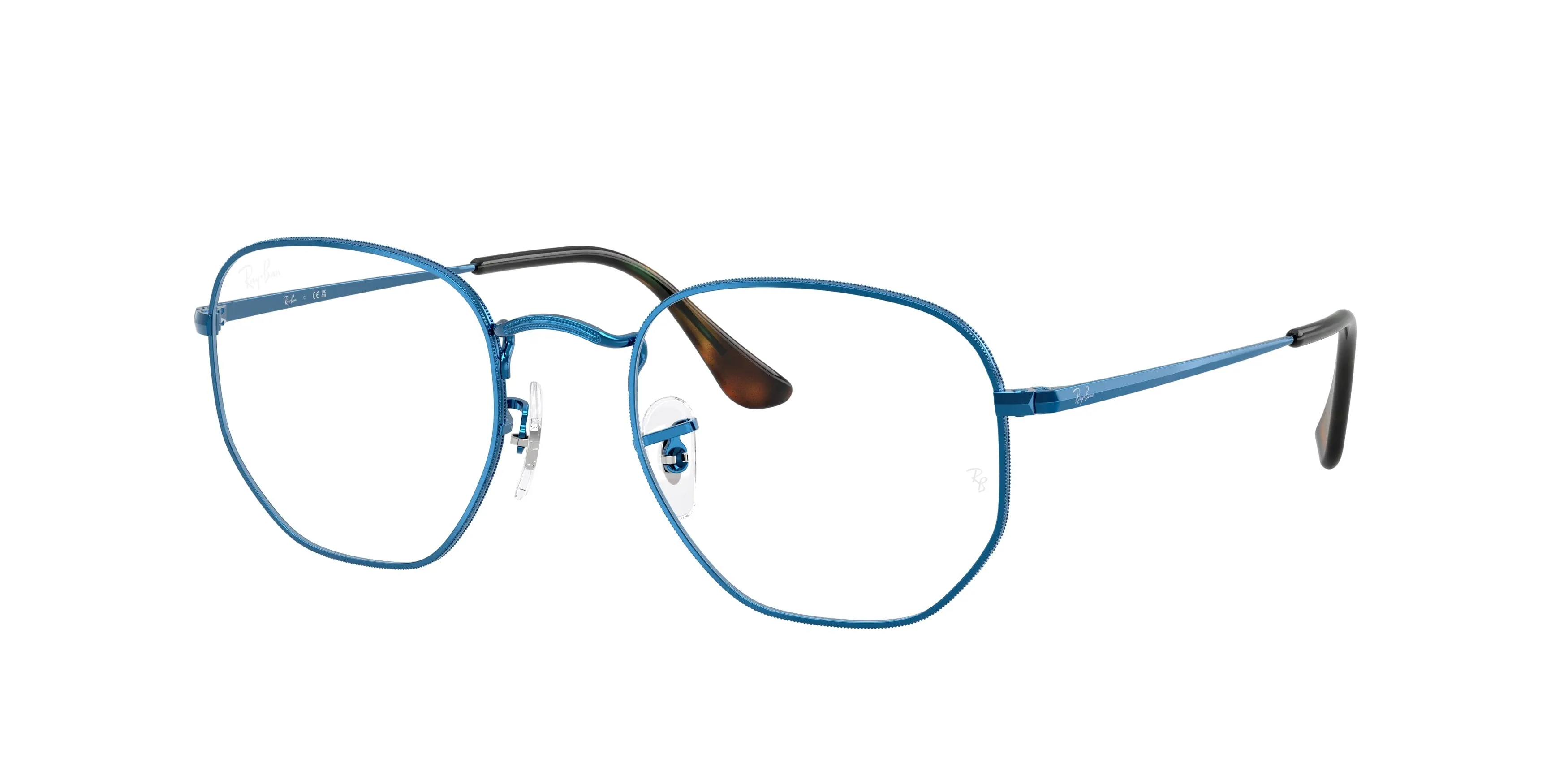 Ray - Ban RX6448 HEXAGONAL 2520 Montature da vista Metallo Blu Trasparente Geometrica Normale - immagine 1