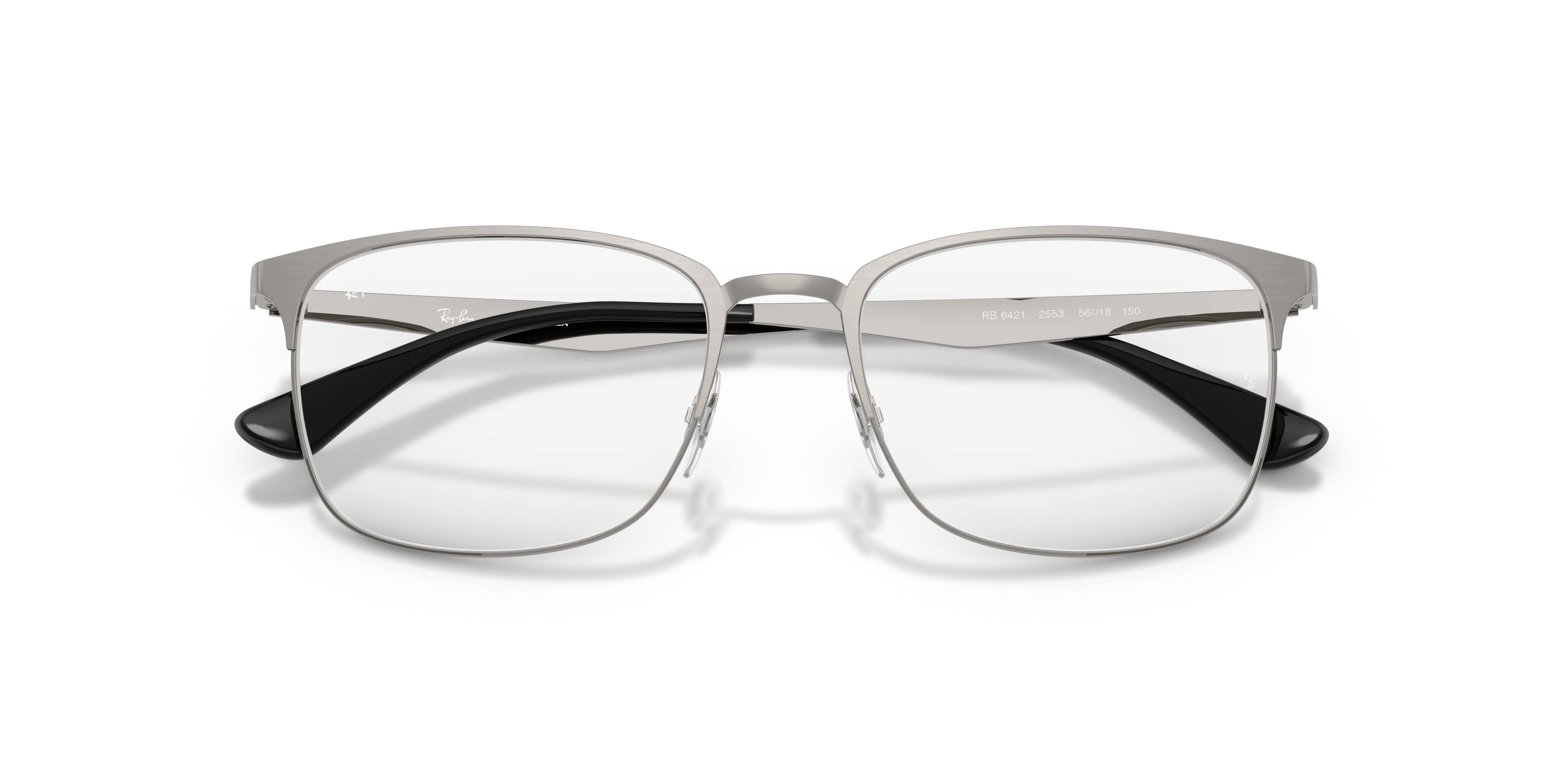 Ray - Ban RX6421 2553 Montature da vista Metallo Grigio Trasparente Squadrata Normale - immagine 2