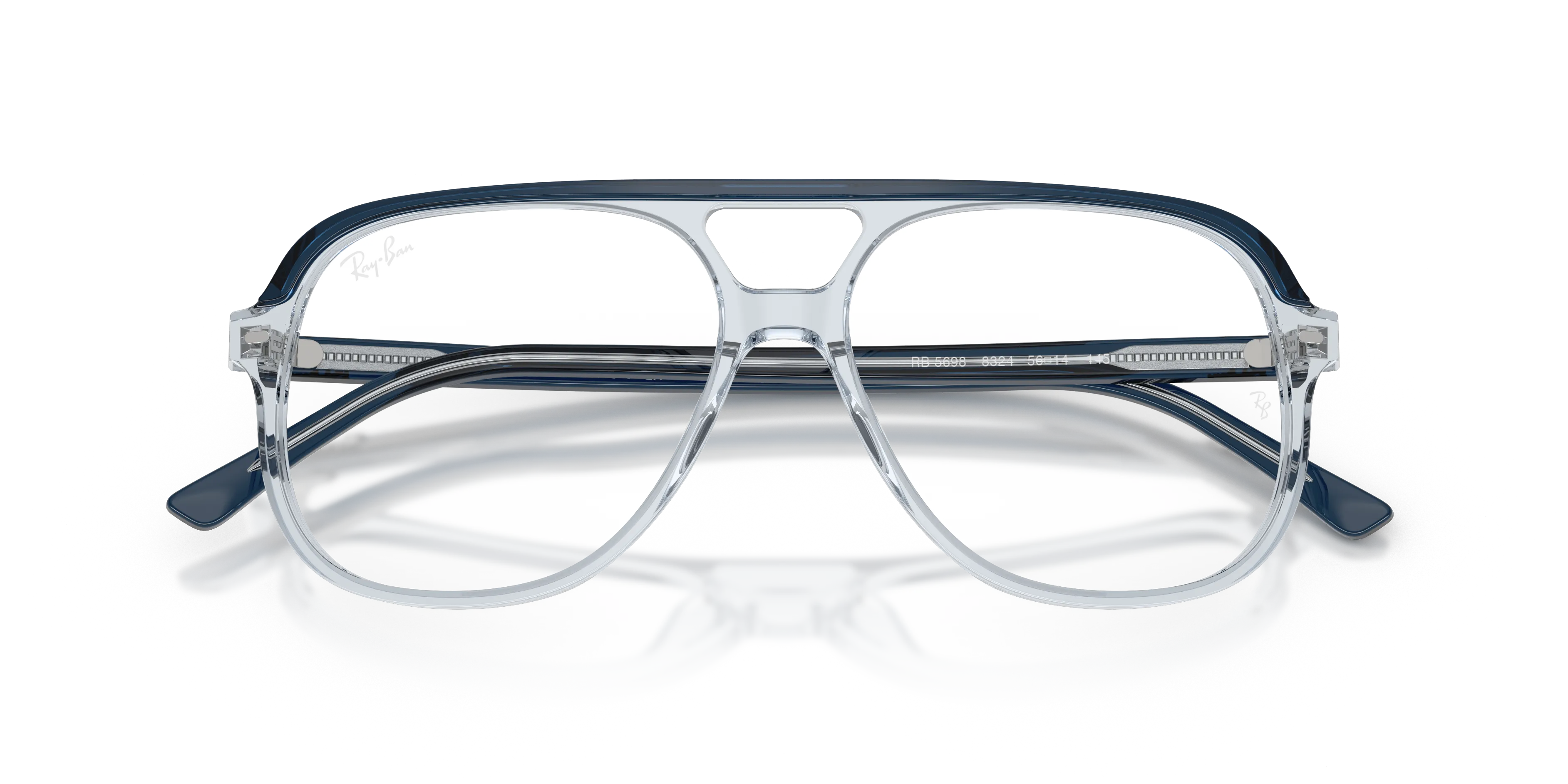 Ray - Ban RX5698 8324 Montature da vista Acetato Nero Trasparente Squadrata Normale - immagine 2