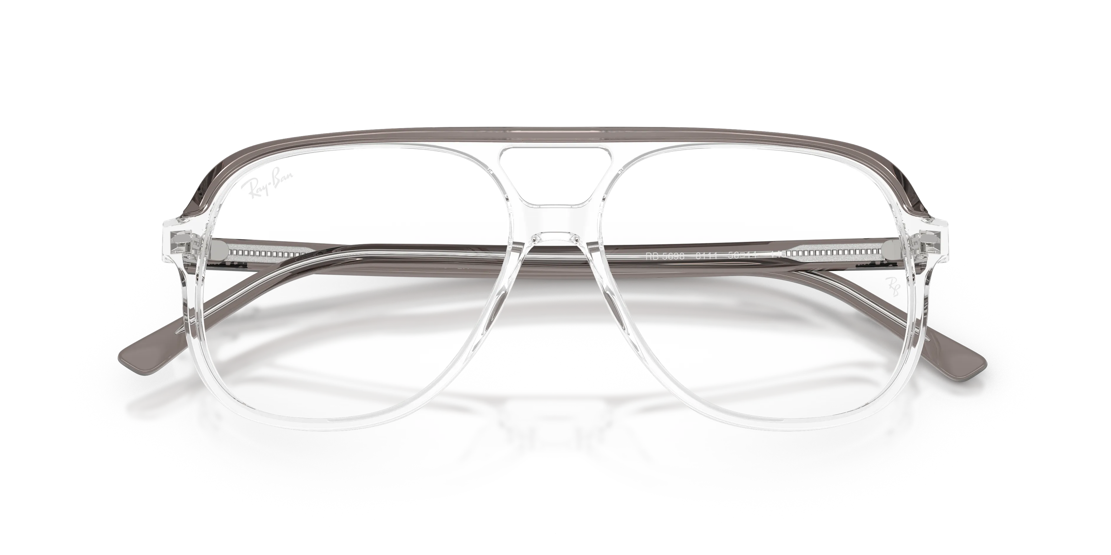 Ray - Ban RX5698 8111 Montature da vista Acetato Grigio Trasparente Squadrata Normale - immagine 2