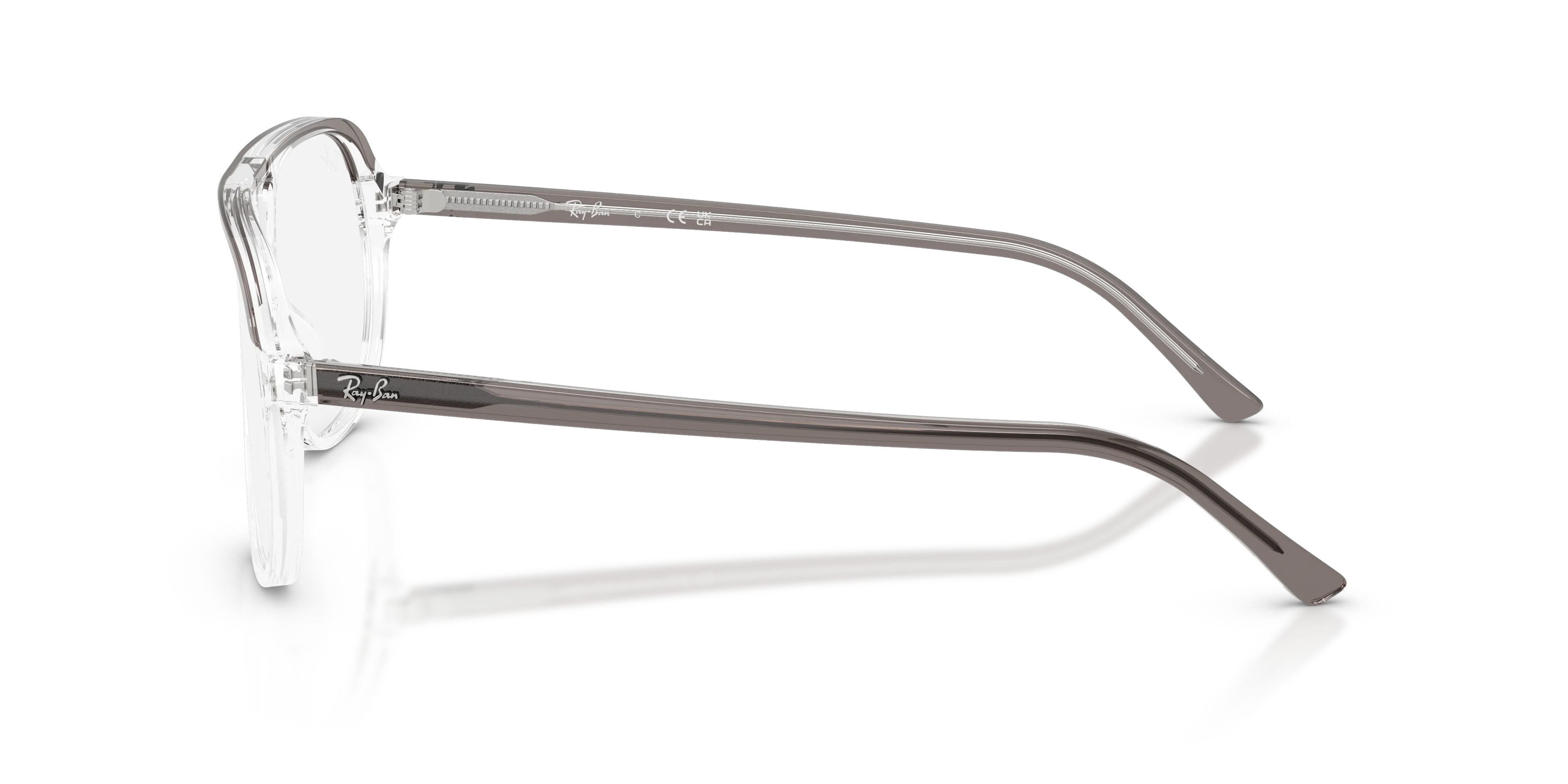 Ray - Ban RX5698 8111 Montature da vista Acetato Grigio Trasparente Squadrata Normale - immagine 4
