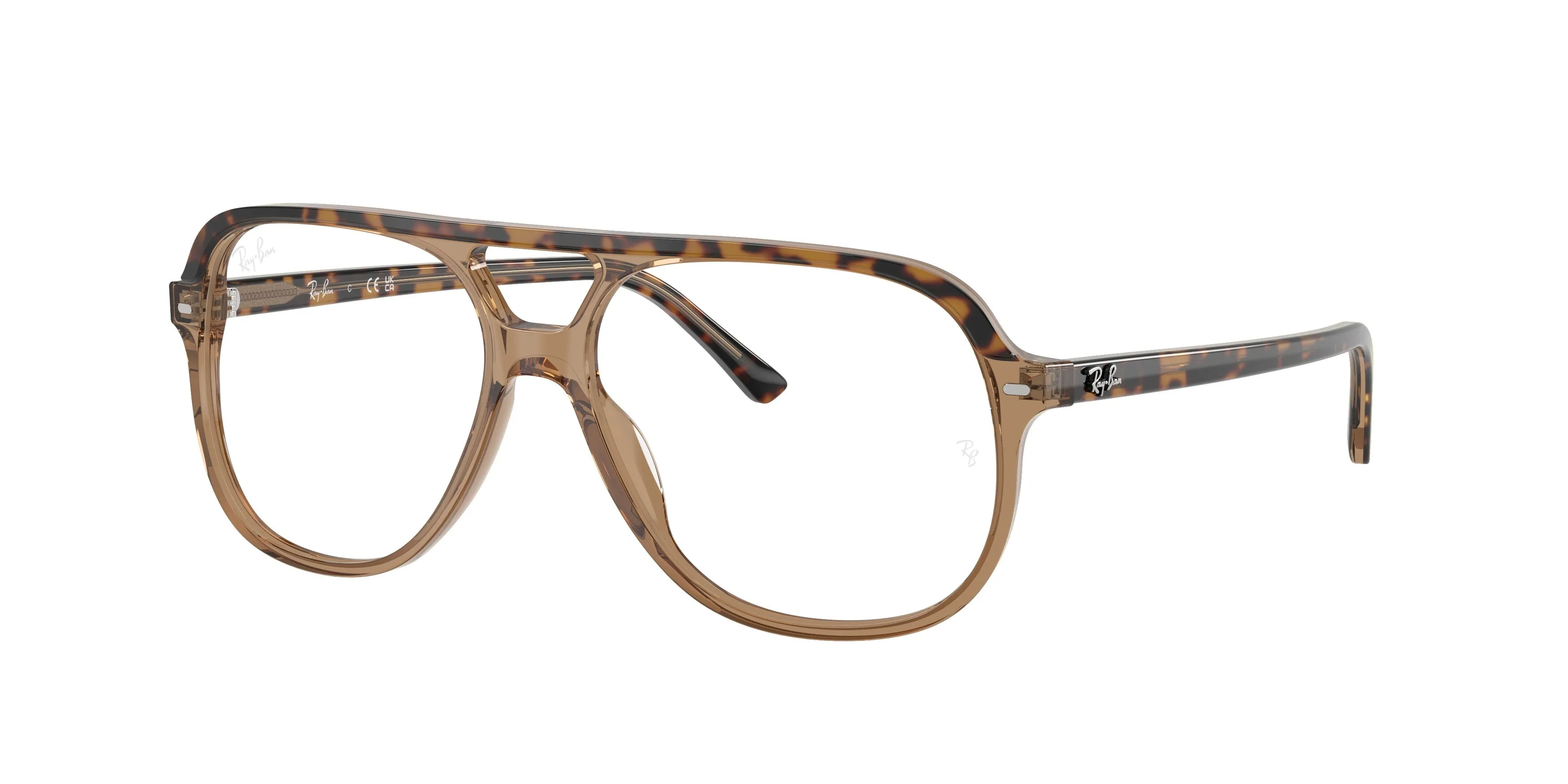 Ray - Ban RX5698 8109 Montature da vista Acetato Marrone Trasparente Squadrata Normale - immagine 1