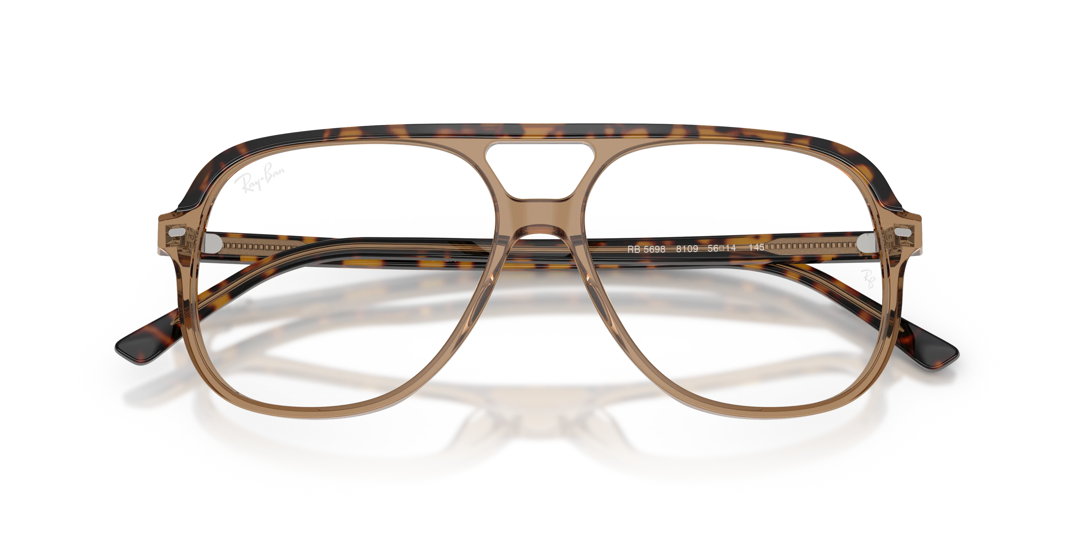 Ray - Ban RX5698 8109 Montature da vista Acetato Marrone Trasparente Squadrata Normale - immagine 2