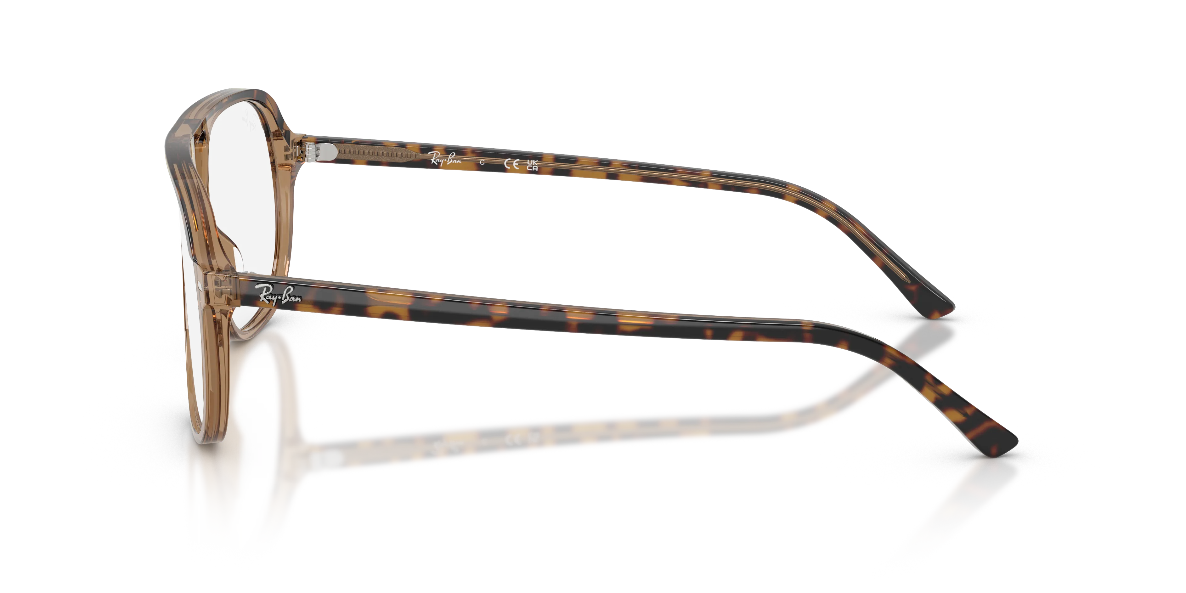 Ray - Ban RX5698 8109 Montature da vista Acetato Marrone Trasparente Squadrata Normale - immagine 4