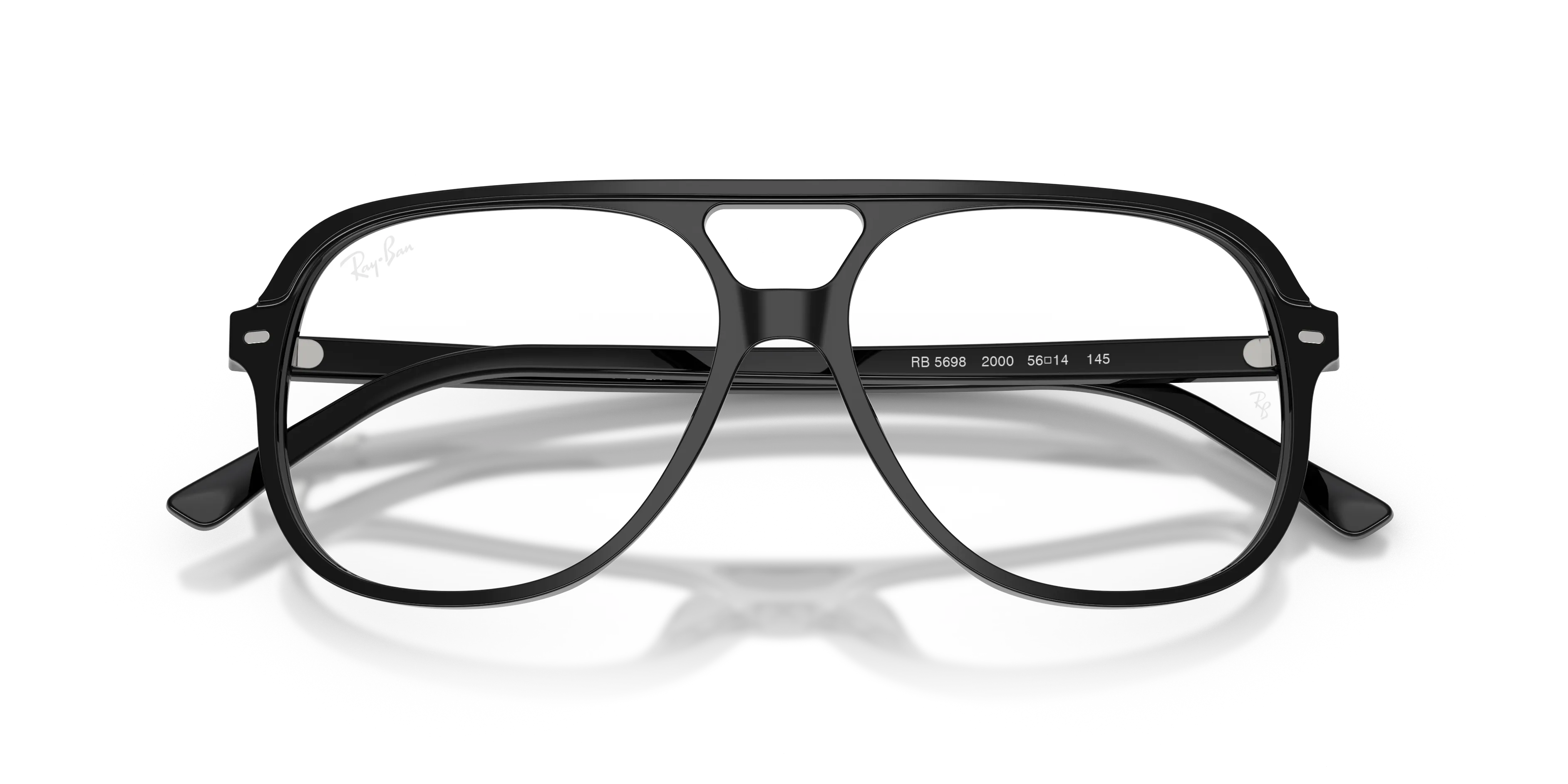 Ray - Ban RX5698 2000 Montature da vista Acetato Nero Trasparente Squadrata Normale - immagine 2