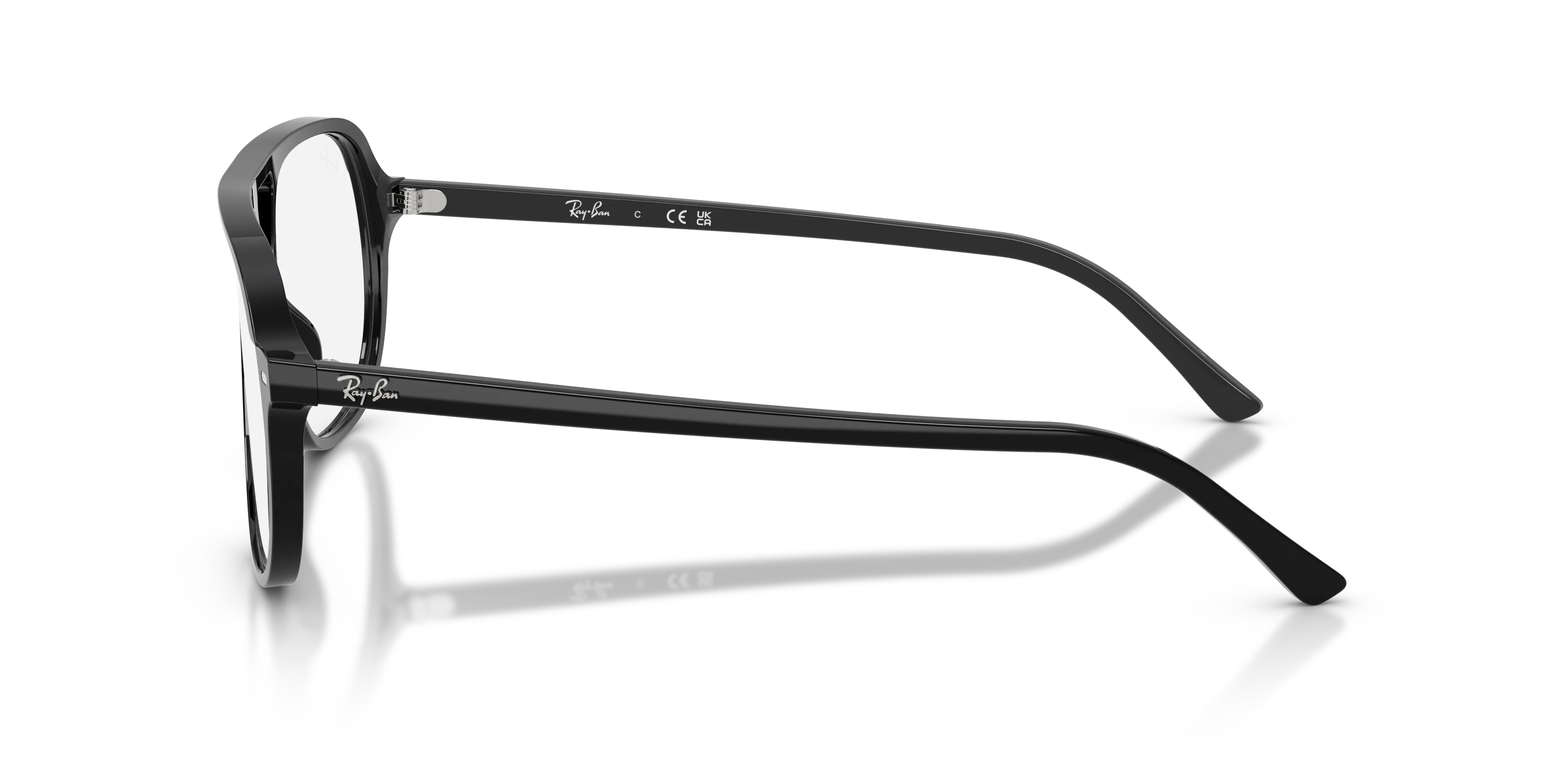 Ray - Ban RX5698 2000 Montature da vista Acetato Nero Trasparente Squadrata Normale - immagine 4