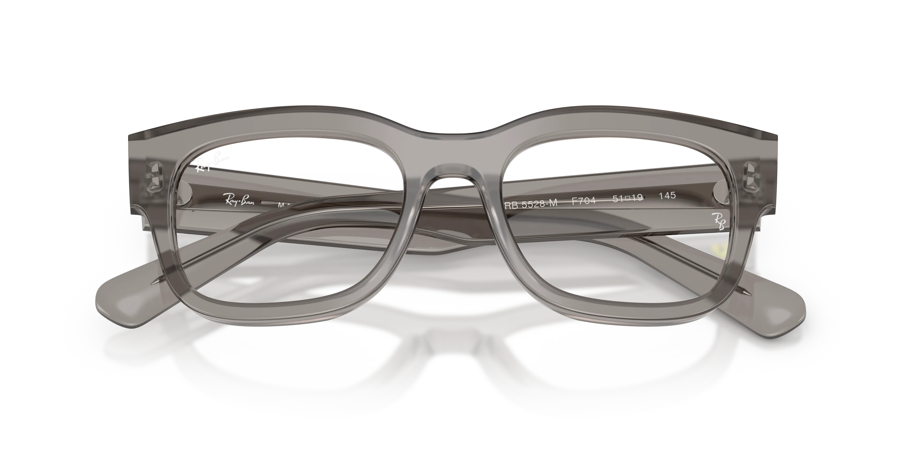 Ray - Ban RX5528M F704 Montature da vista Acetato Grigio Trasparente Squadrata Normale - immagine 2