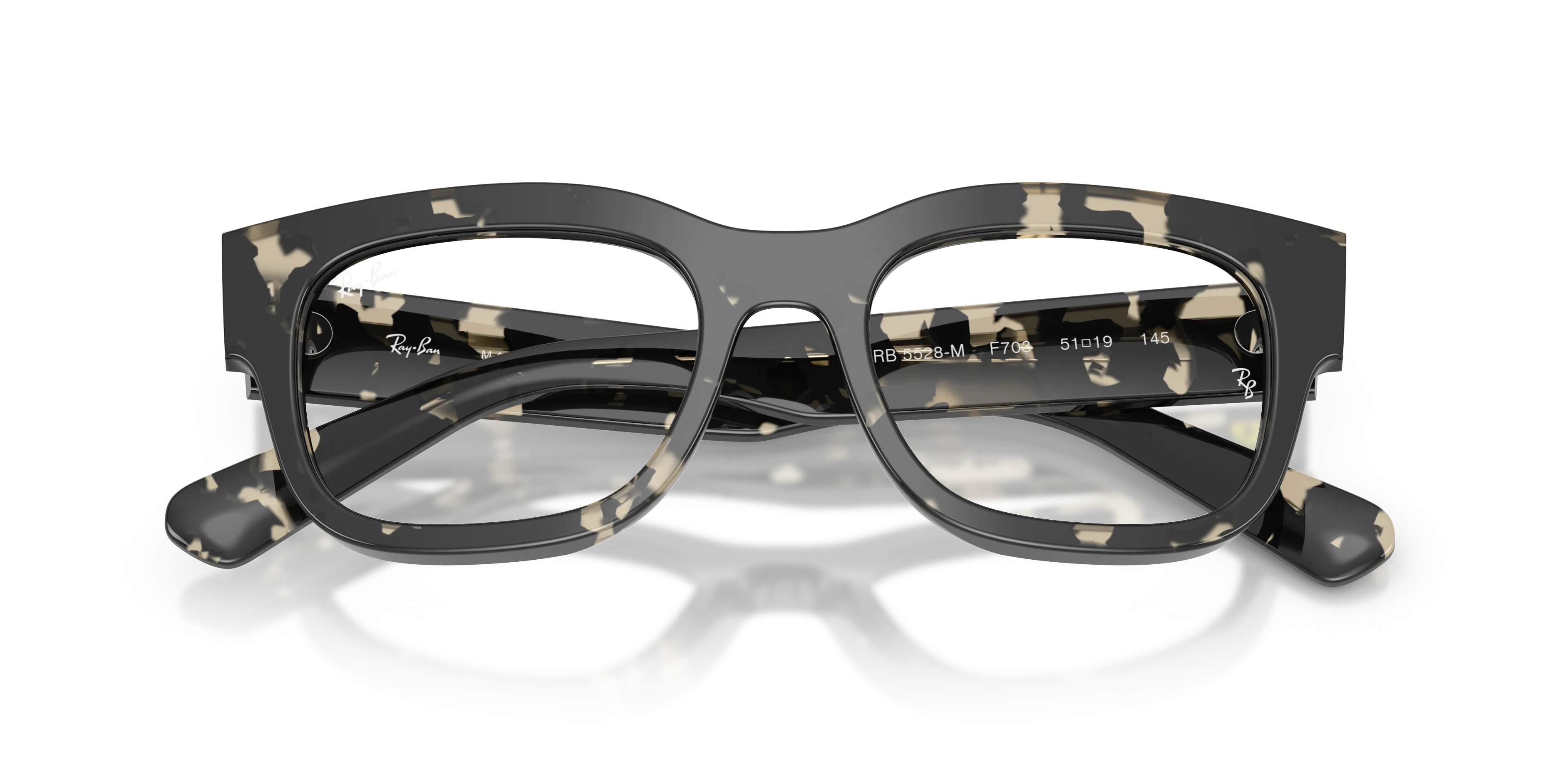 Ray - Ban RX5528M F703 Montature da vista Acetato Tartaruga Trasparente Squadrata Normale - immagine 2
