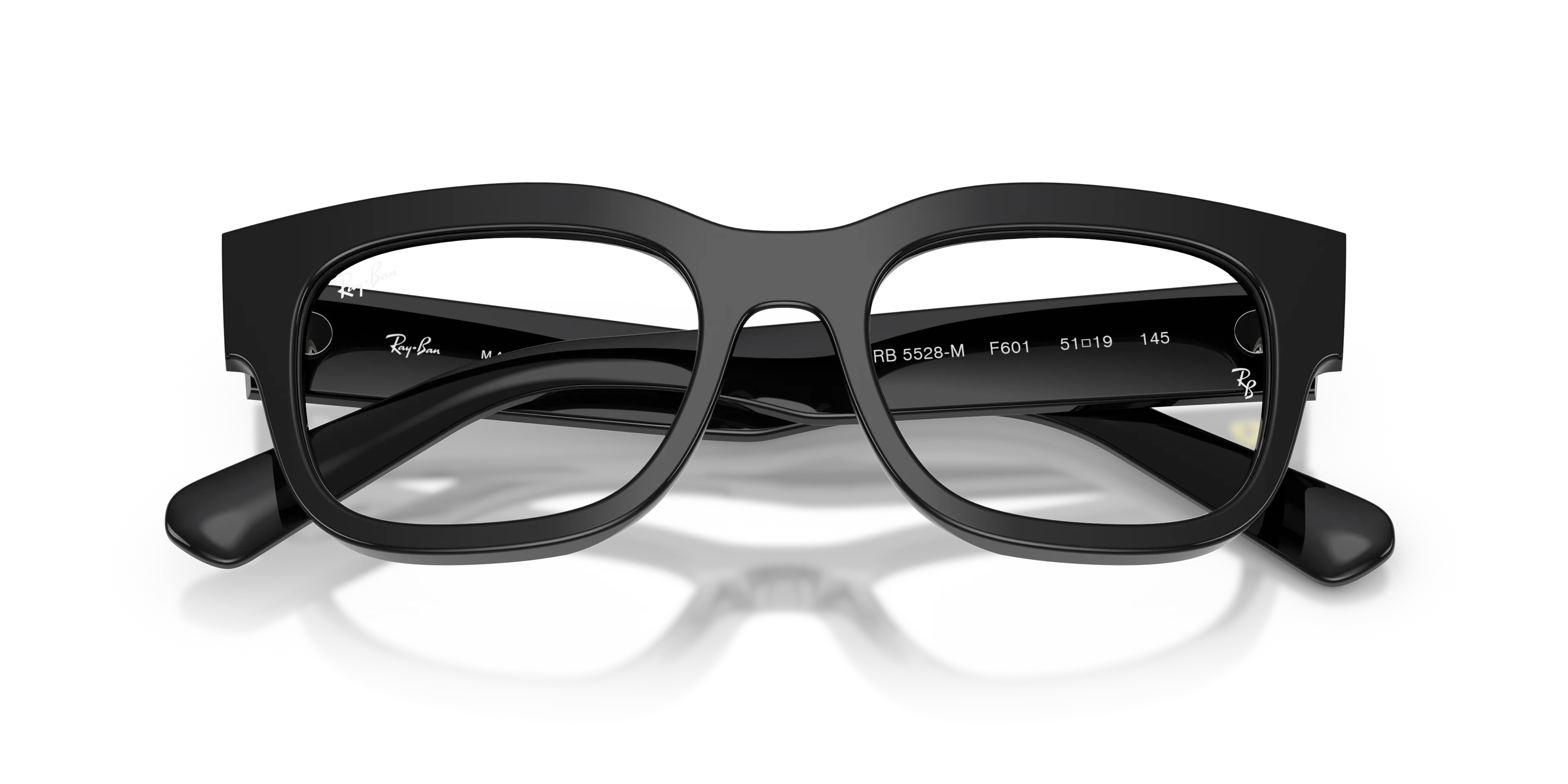 Ray - Ban RX5528M F601 Montature da vista Acetato Nero Trasparente Squadrata Normale - immagine 2