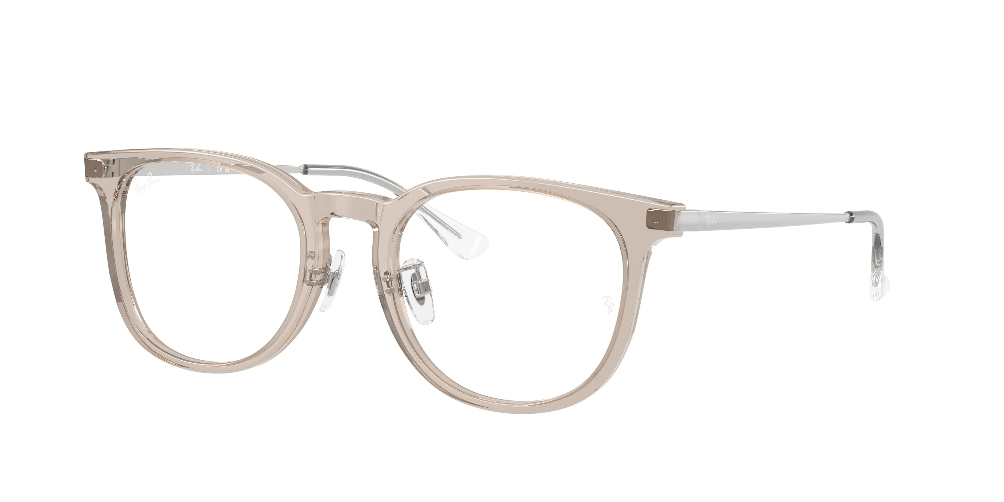 Ray - Ban RX5453D 8449 Montature da vista Acetato Marrone Trasparente Squadrata Normale - immagine 1