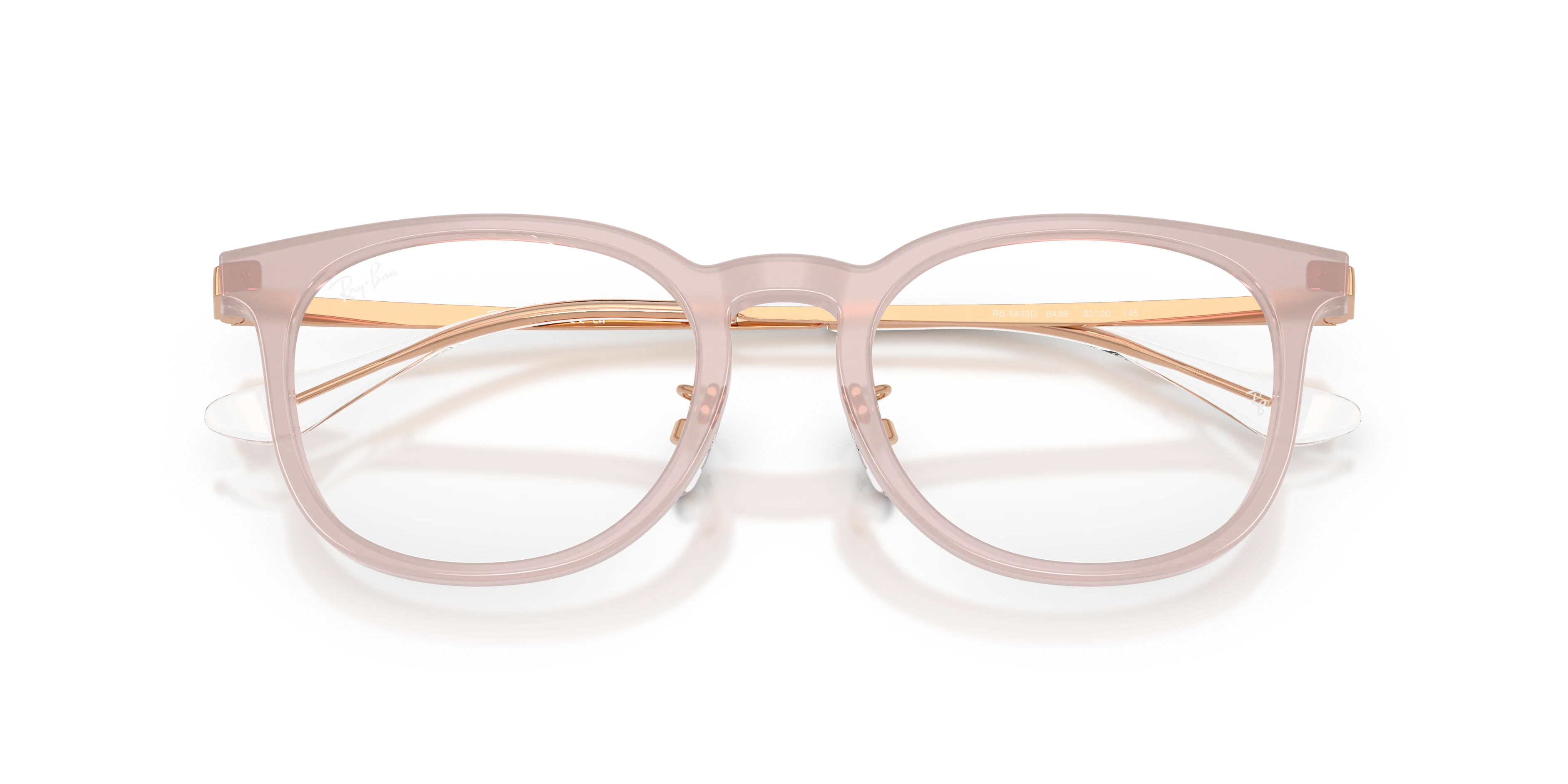 Ray - Ban RX5453D 8438 Montature da vista Acetato Rosa Trasparente Squadrata Normale - immagine 2