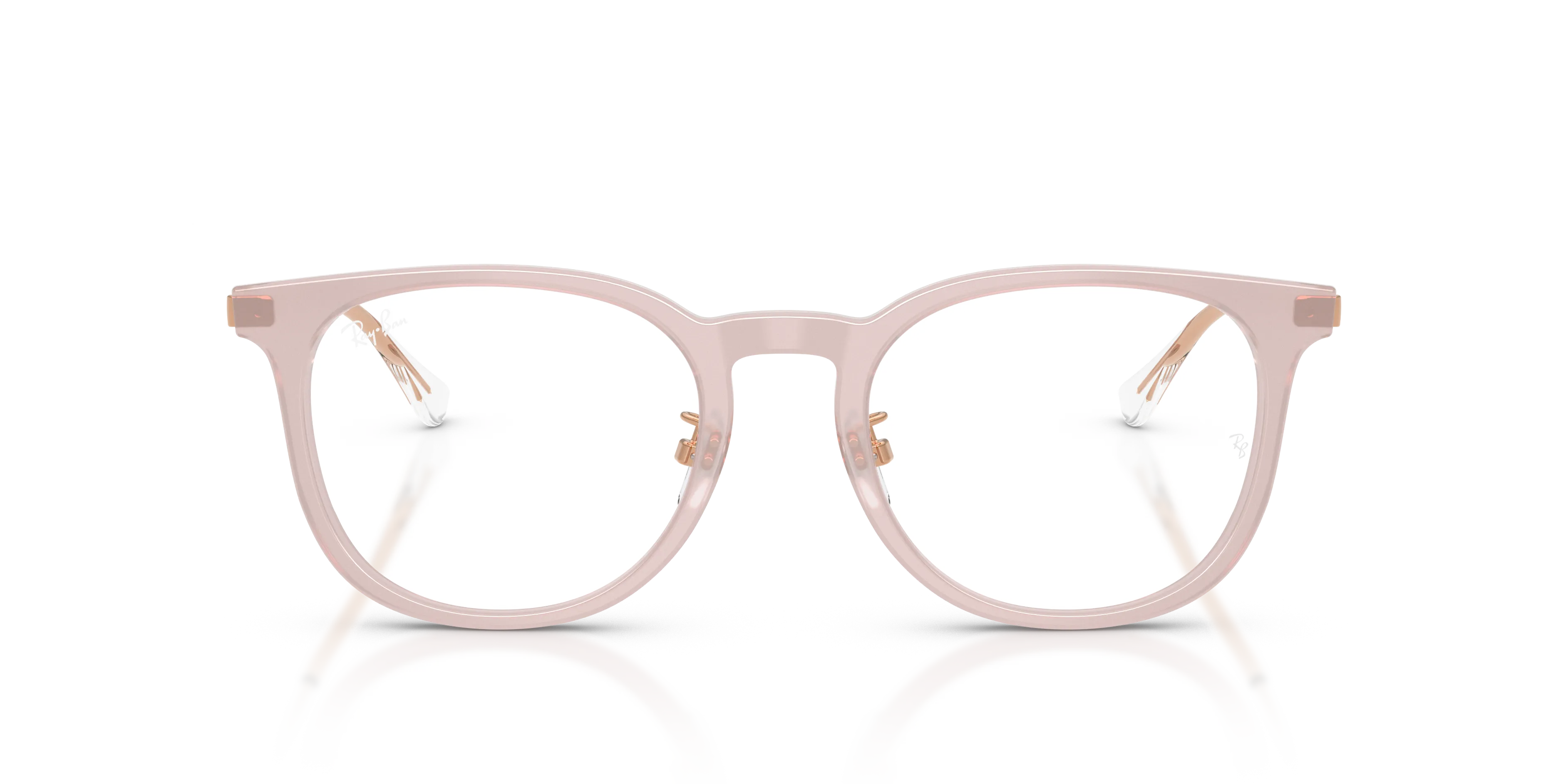 Ray - Ban RX5453D 8438 Montature da vista Acetato Rosa Trasparente Squadrata Normale - immagine 3