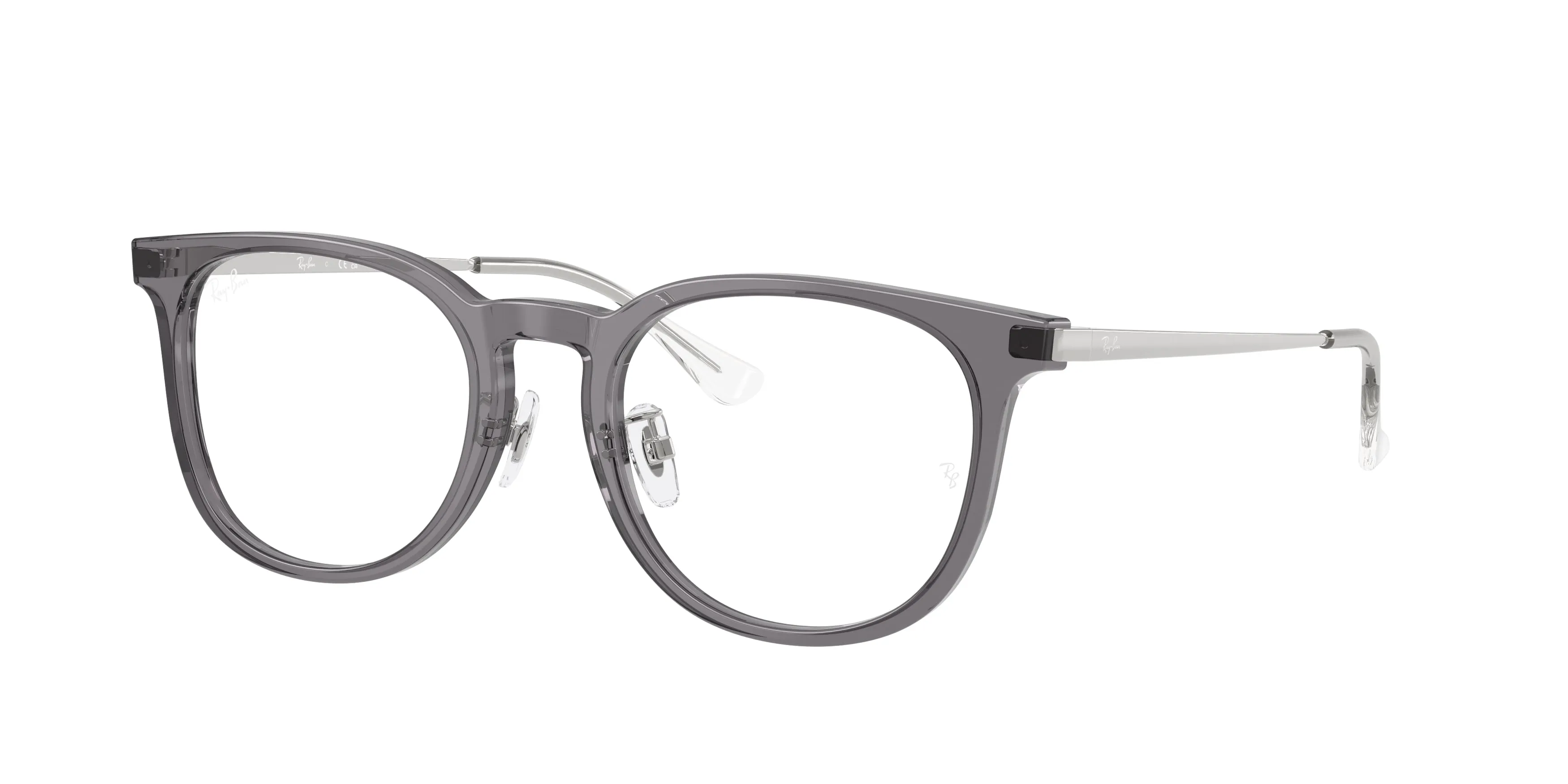 Ray - Ban RX5453D 8268 Montature da vista Acetato Grigio Trasparente Squadrata Normale - immagine 1