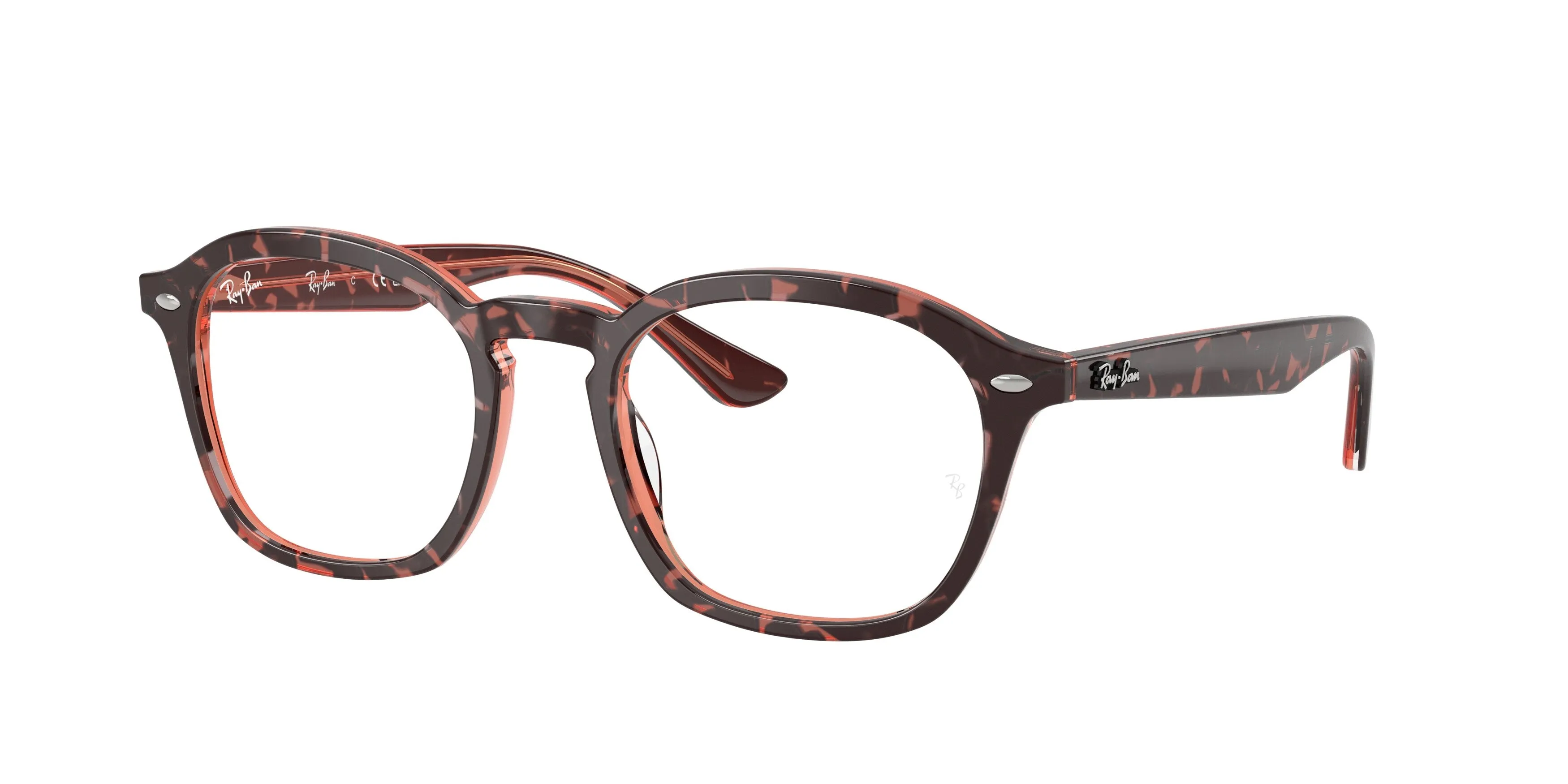 Ray - Ban RX5451 8488 Montature da vista Acetato Tartaruga Trasparente Squadrata Normale - immagine 1