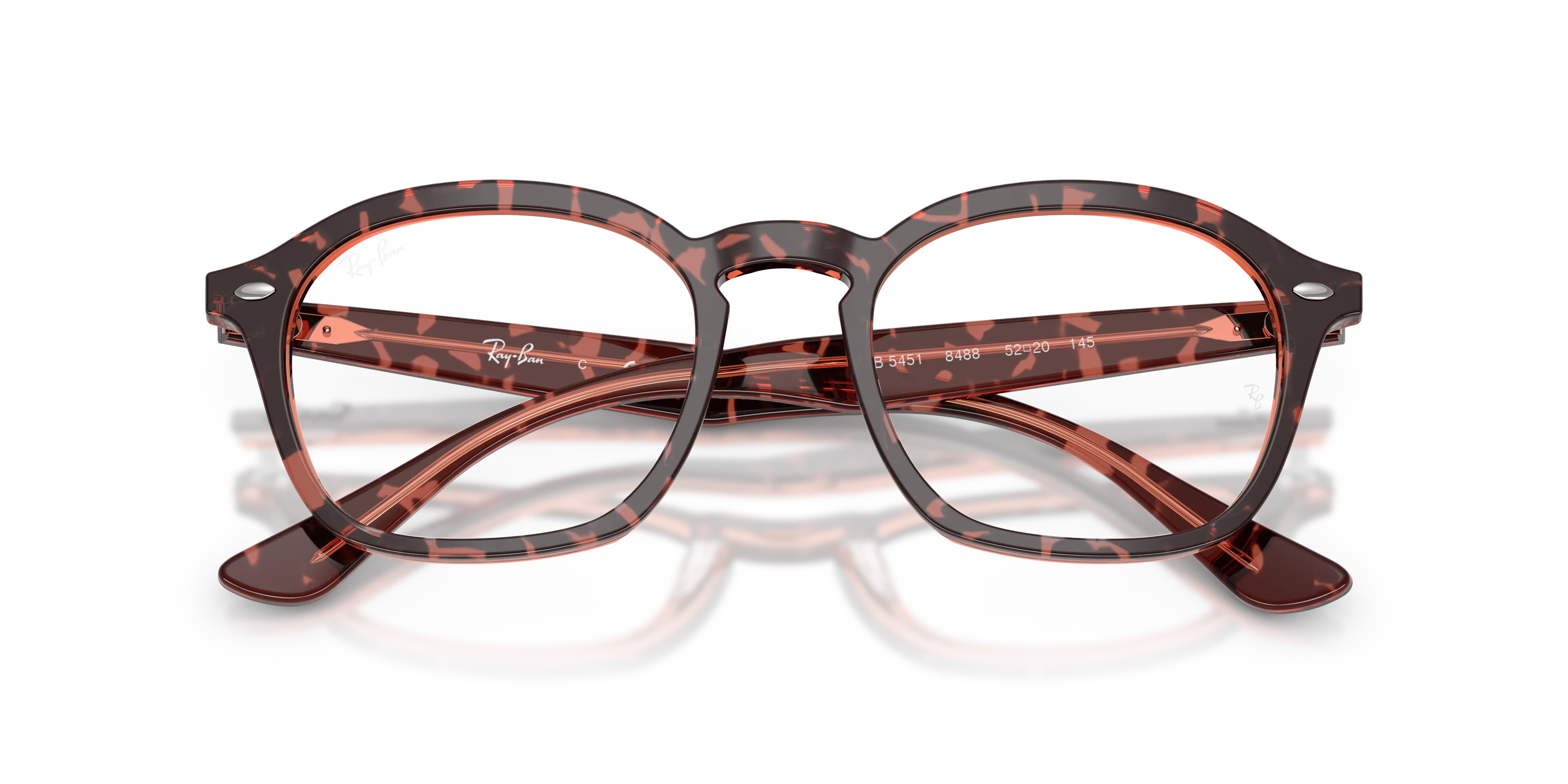 Ray - Ban RX5451 8488 Montature da vista Acetato Tartaruga Trasparente Squadrata Normale - immagine 2