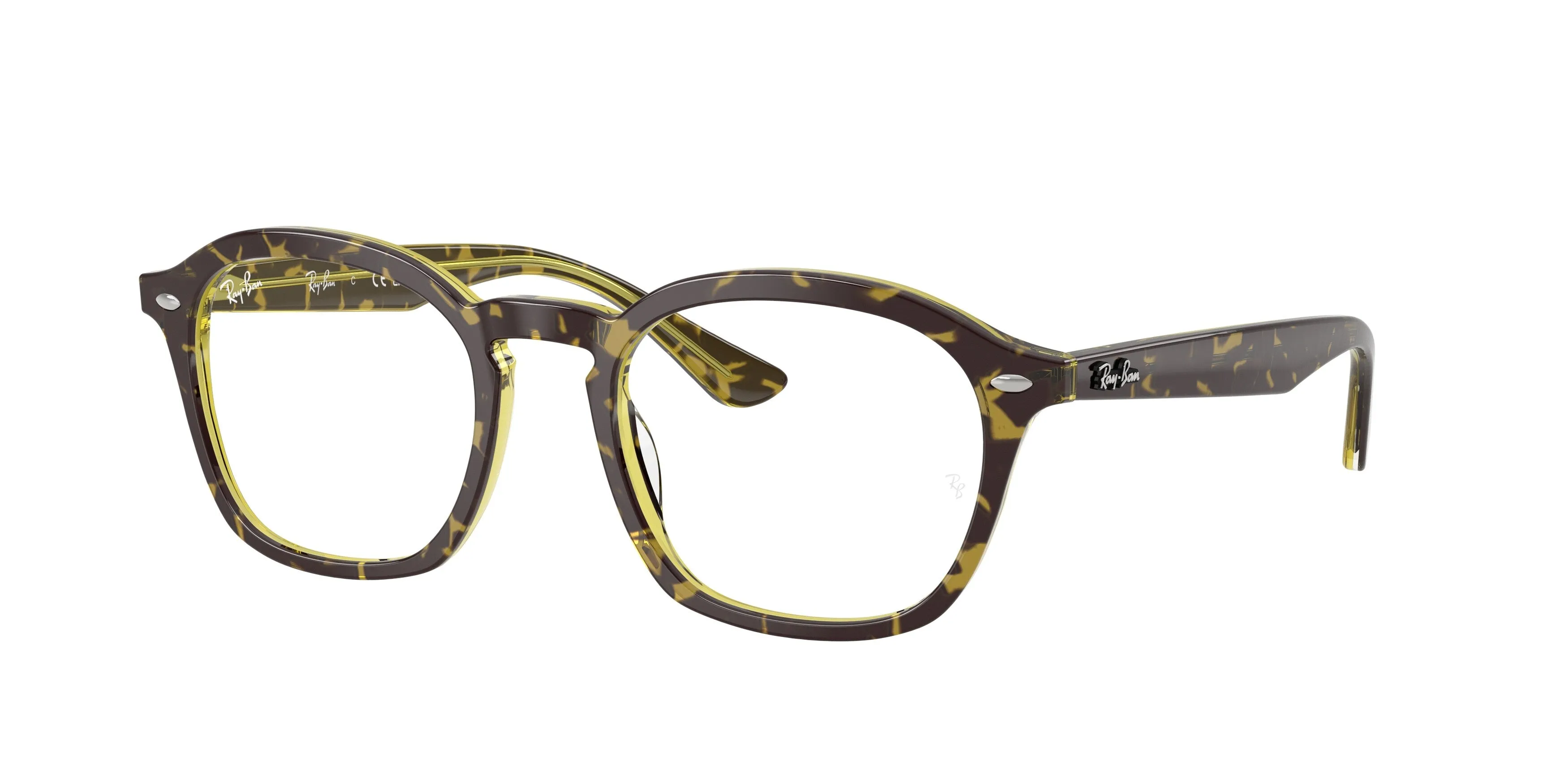 Ray - Ban RX5451 8487 Montature da vista Acetato Tartaruga Trasparente Squadrata Normale - immagine 1