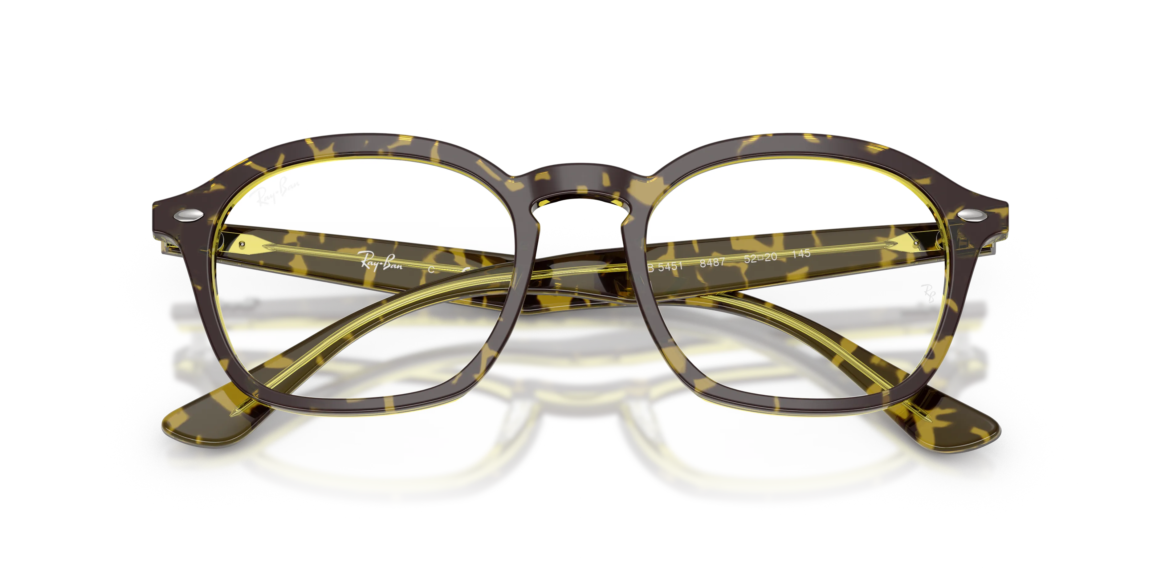 Ray - Ban RX5451 8487 Montature da vista Acetato Tartaruga Trasparente Squadrata Normale - immagine 2