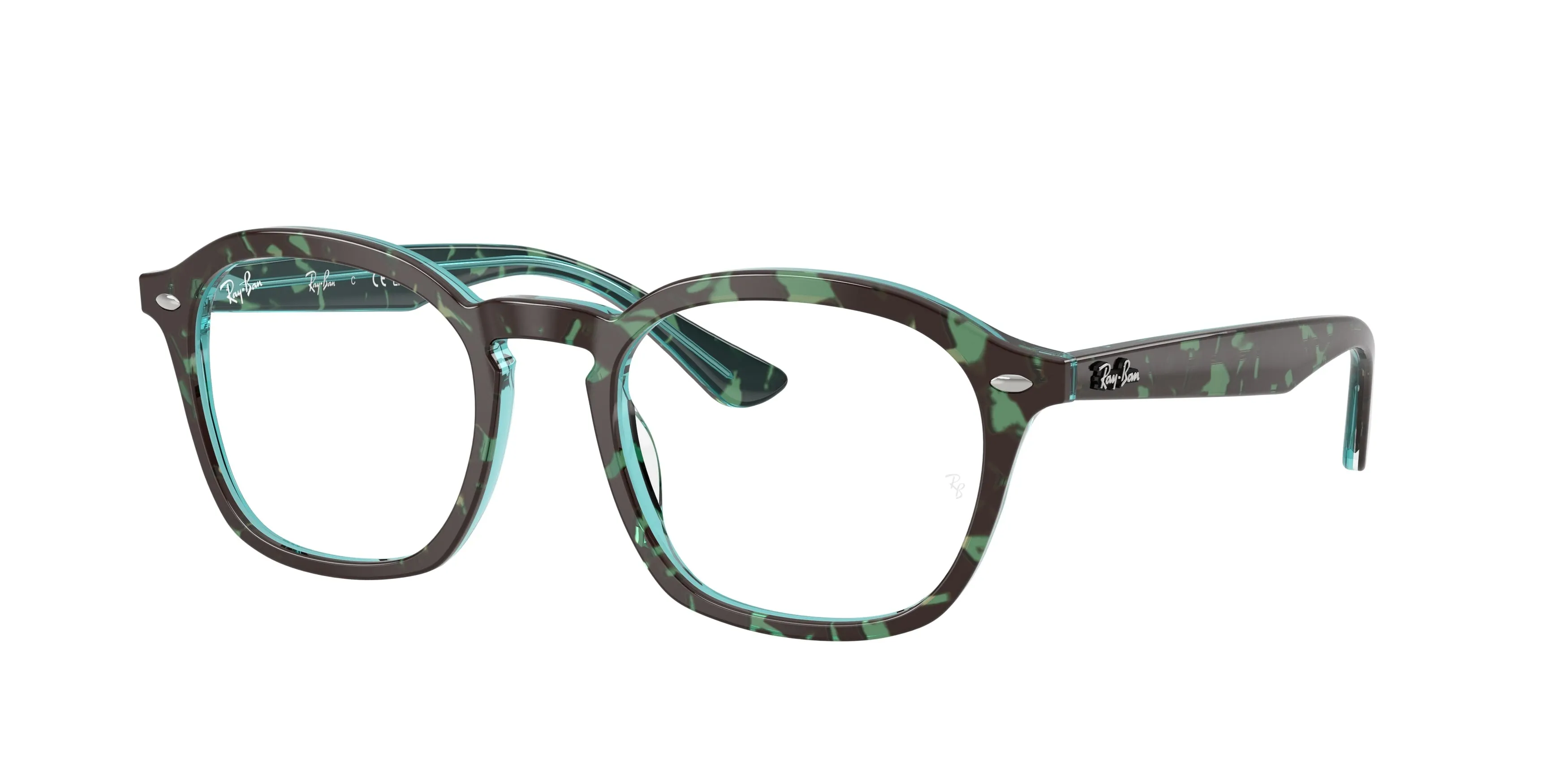Ray - Ban RX5451 8486 Montature da vista Acetato Tartaruga Trasparente Squadrata Normale - immagine 1
