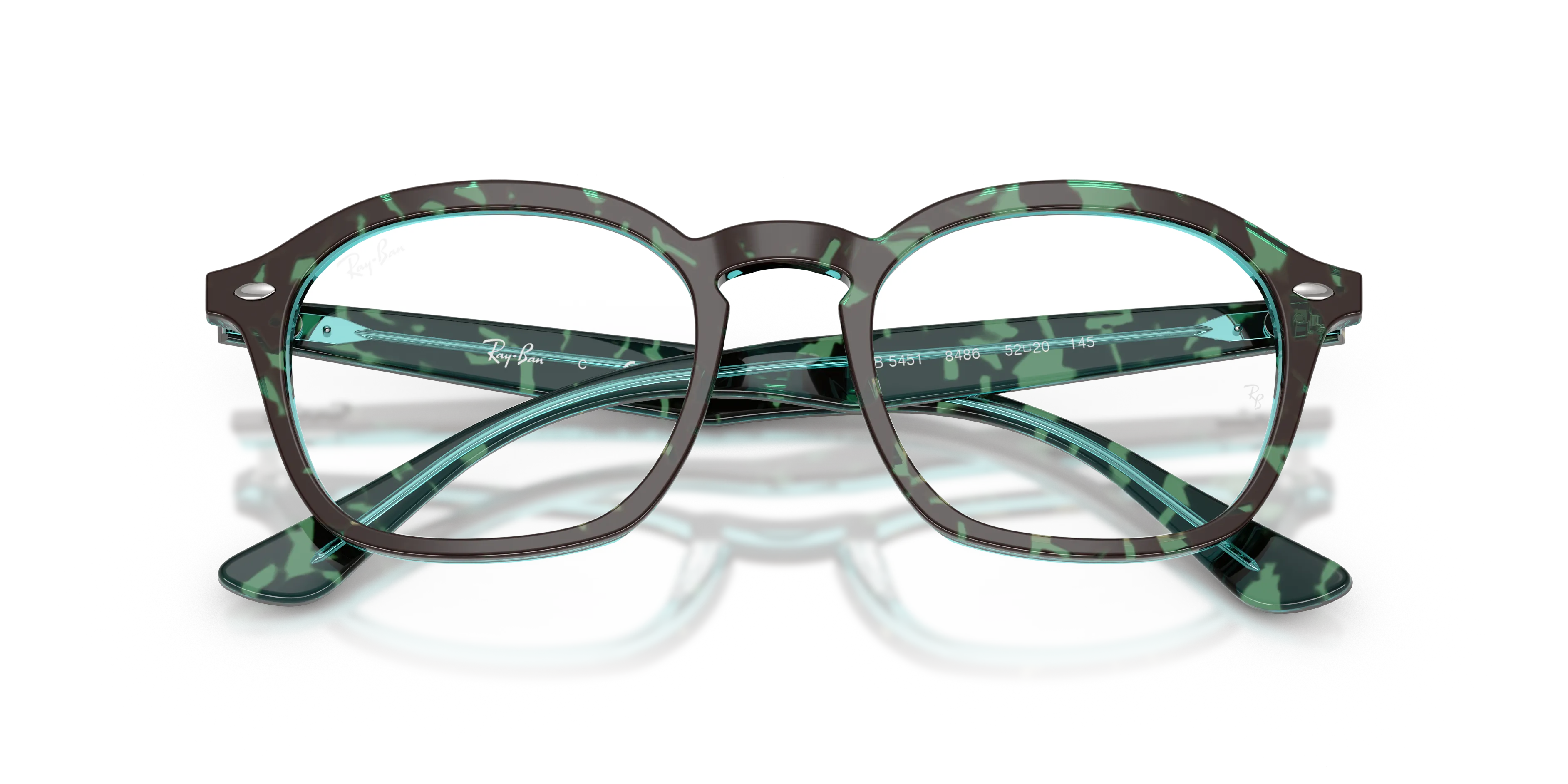 Ray - Ban RX5451 8486 Montature da vista Acetato Tartaruga Trasparente Squadrata Normale - immagine 2
