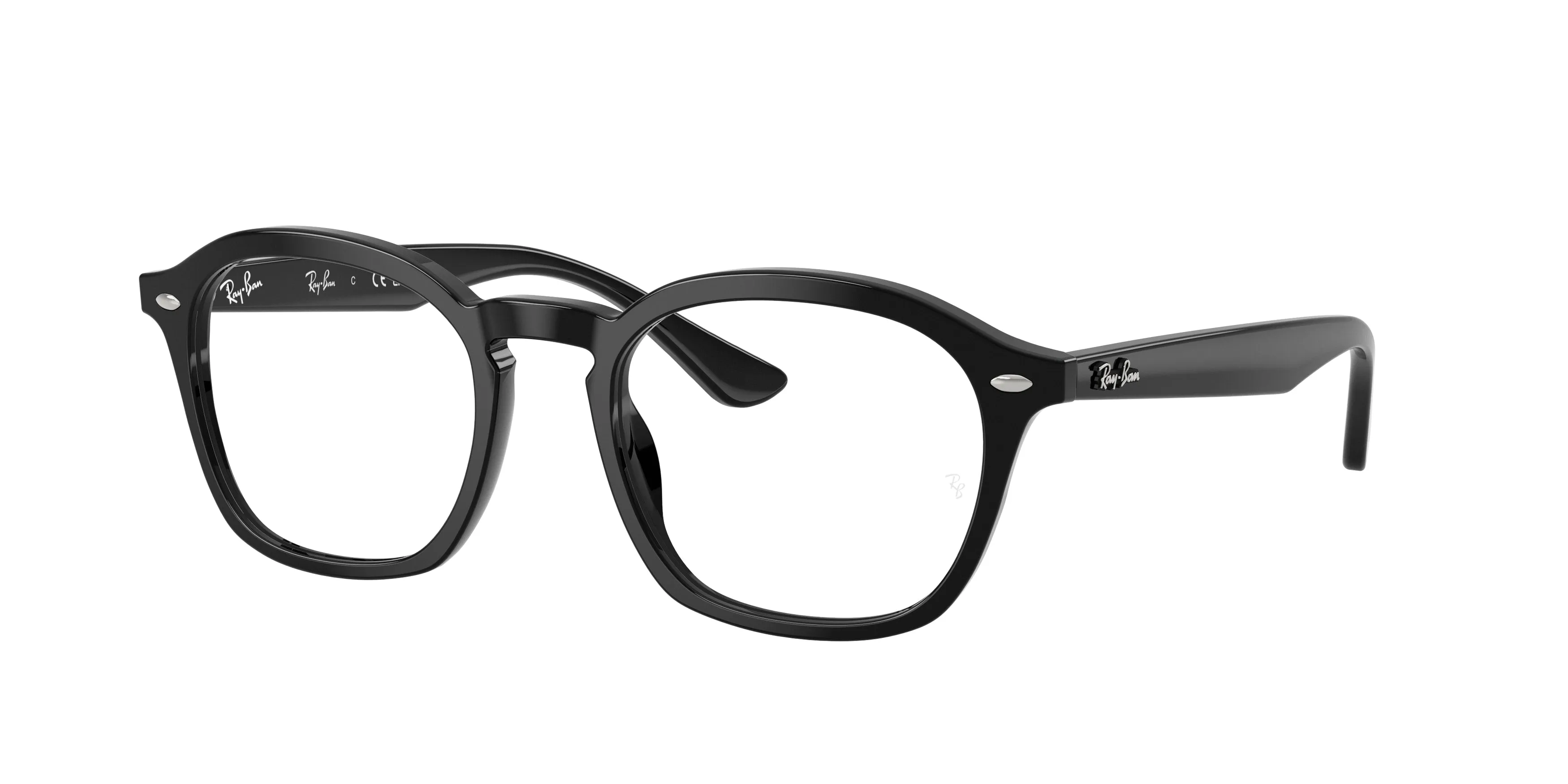 Ray - Ban RX5451 2000 Montature da vista Acetato Nero Trasparente Squadrata Normale - immagine 1