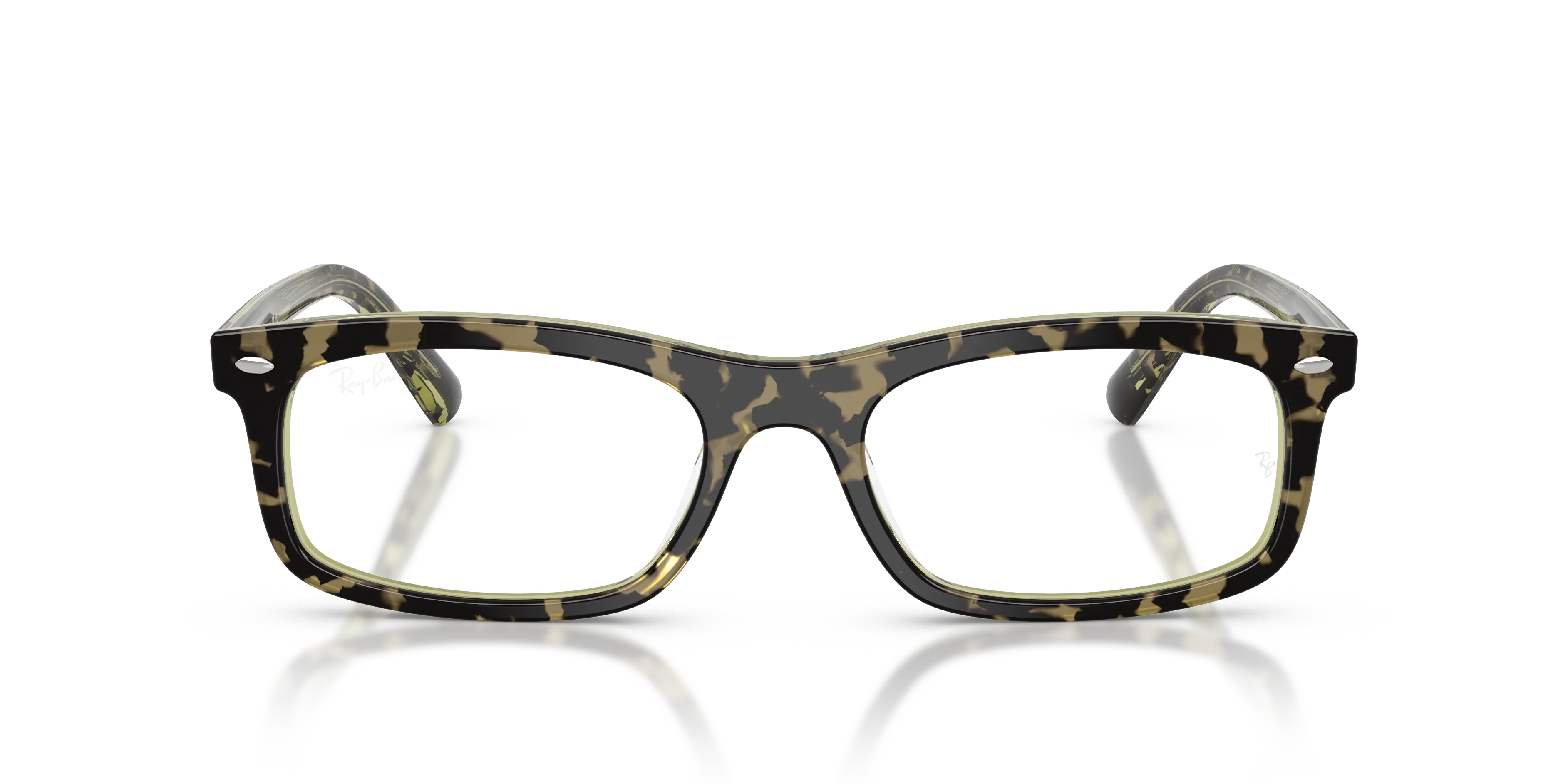 Ray - Ban RX5450 8485 Montature da vista Acetato Marrone Trasparente Squadrata Normale - immagine 3