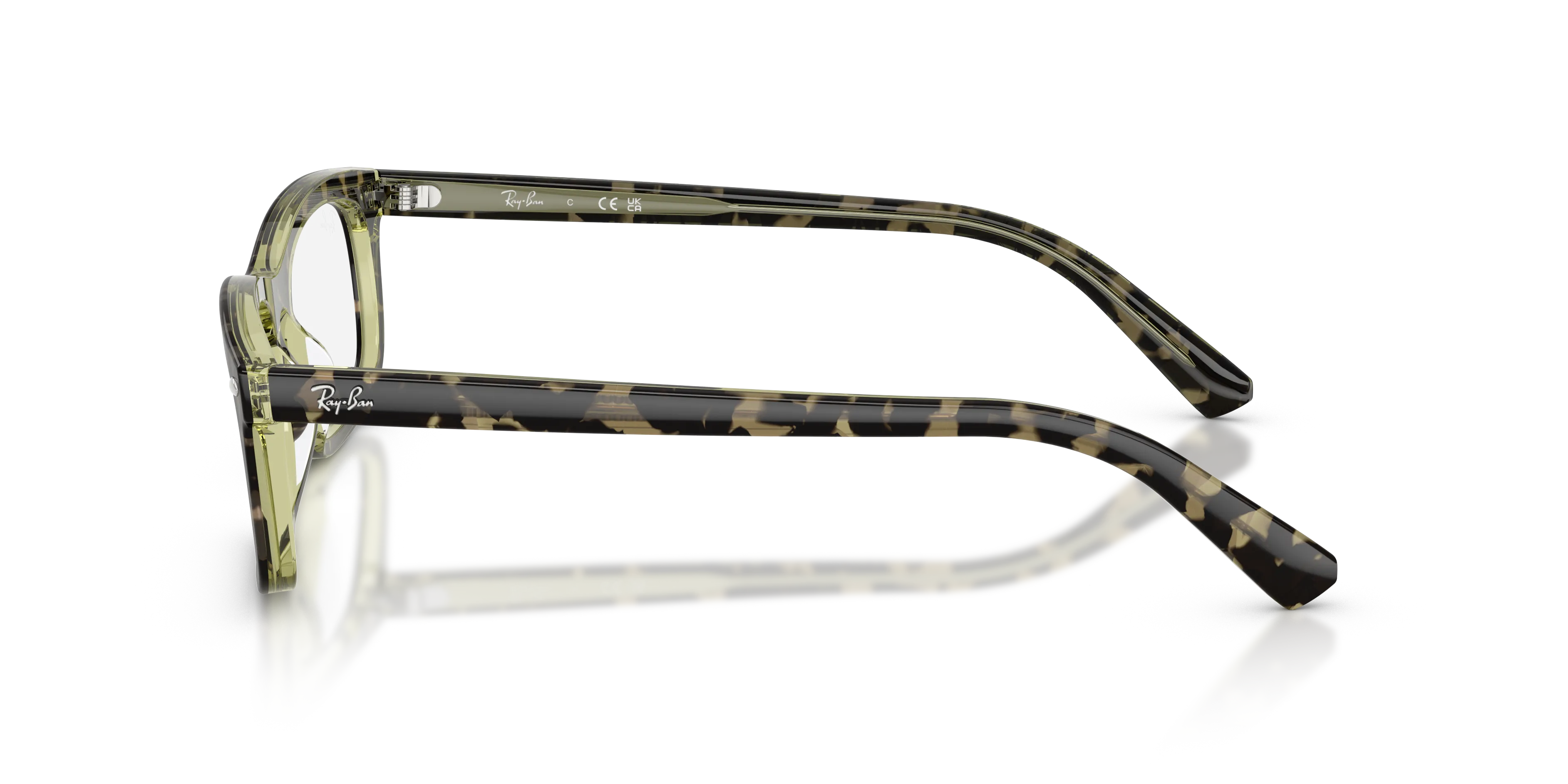 Ray - Ban RX5450 8485 Montature da vista Acetato Marrone Trasparente Squadrata Normale - immagine 4