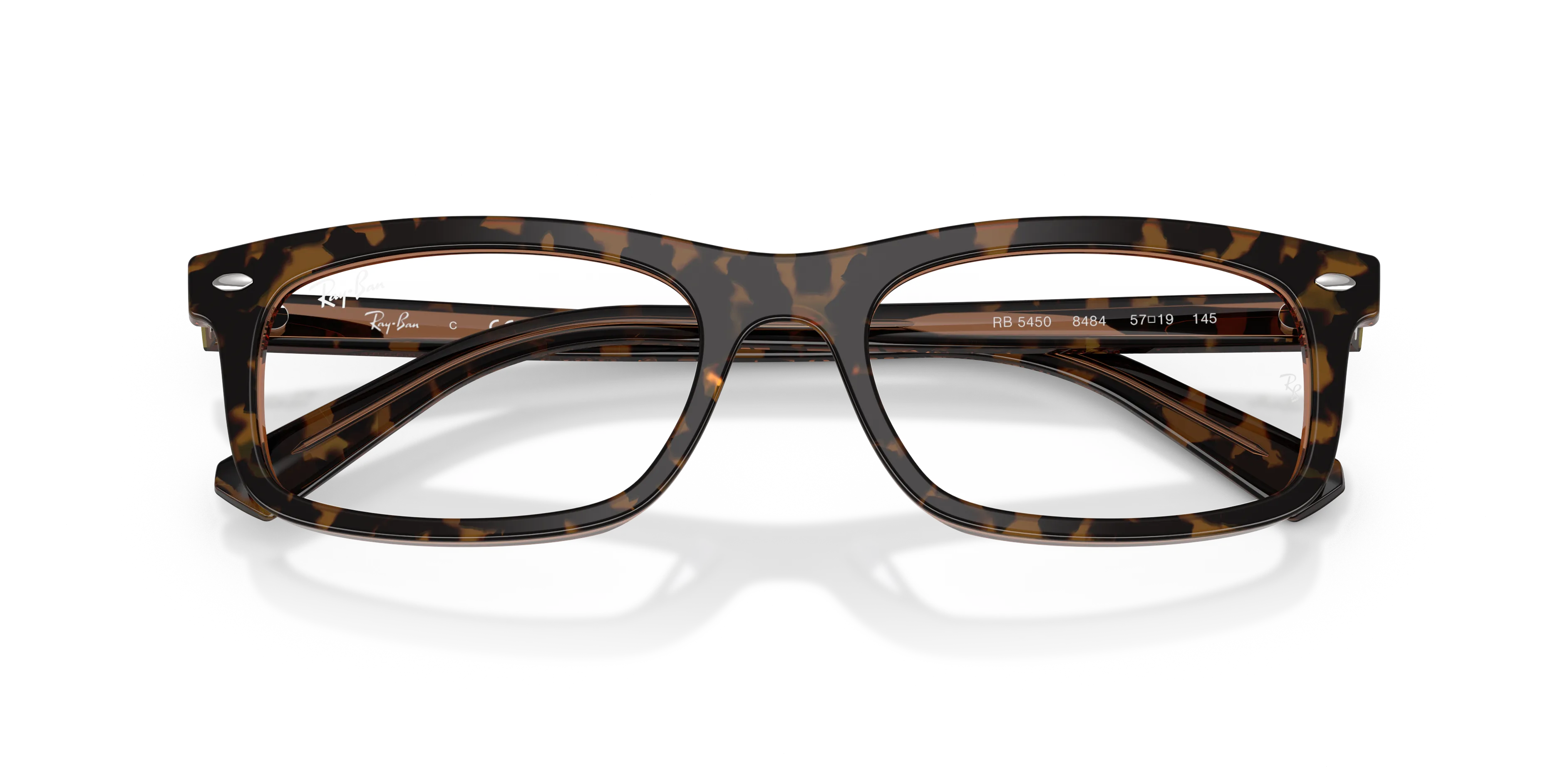 Ray - Ban RX5450 8484 Montature da vista Acetato Tartaruga Trasparente Squadrata Normale - immagine 2