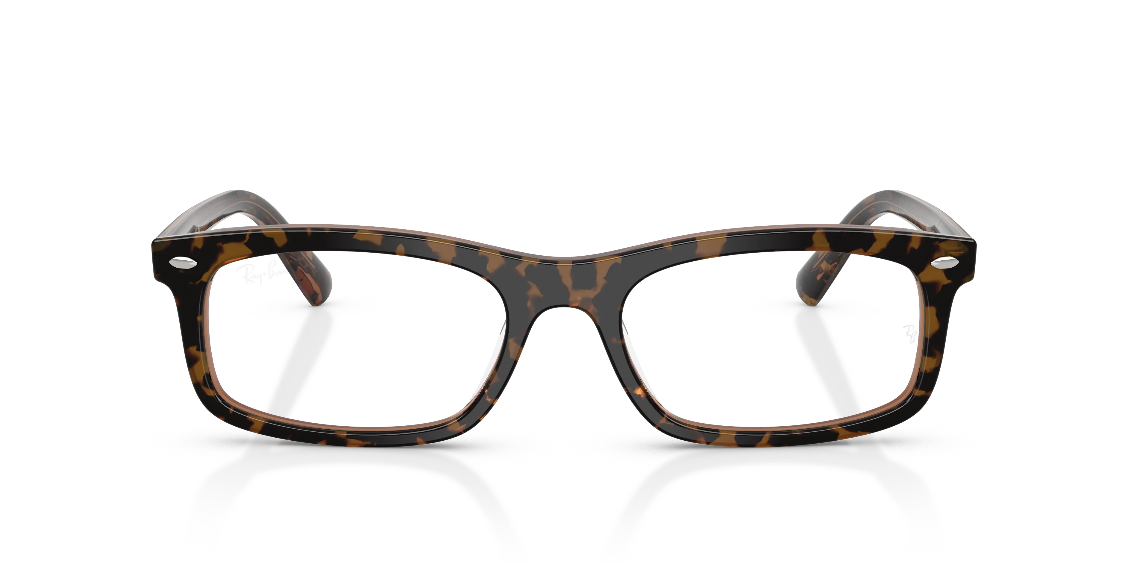 Ray - Ban RX5450 8484 Montature da vista Acetato Tartaruga Trasparente Squadrata Normale - immagine 3