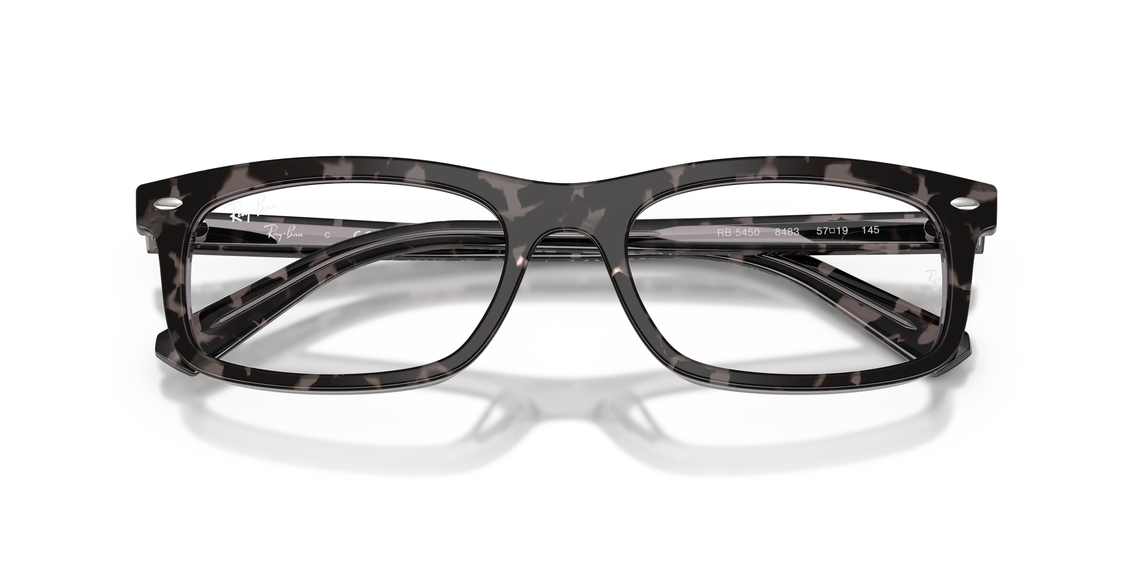 Ray - Ban RX5450 8483 Montature da vista Acetato Tartaruga Trasparente Squadrata Normale - immagine 2