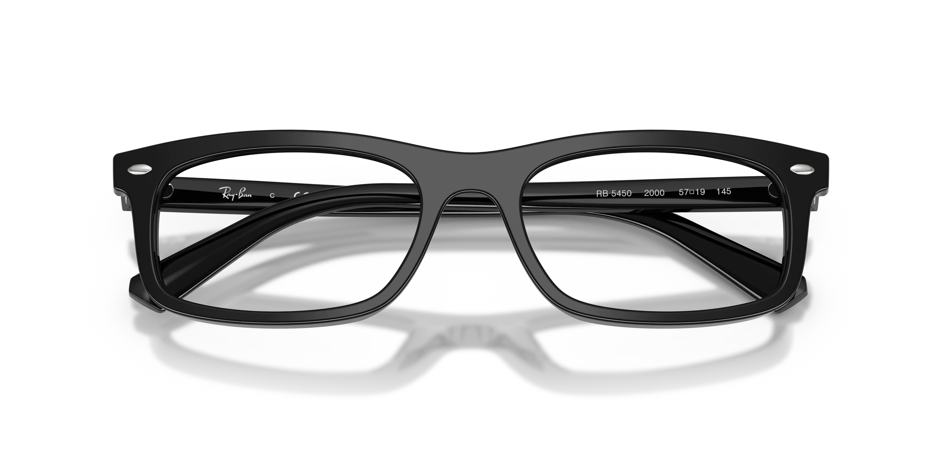 Ray - Ban RX5450 2000 Montature da vista Acetato Nero Trasparente Squadrata Normale - immagine 2
