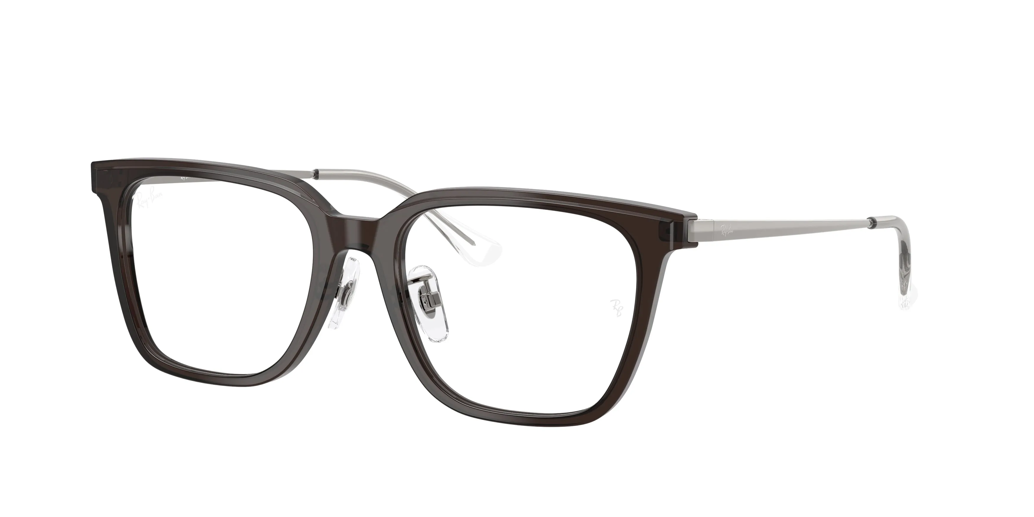 Ray - Ban RX5442D 8290 Montature da vista Acetato Marrone Trasparente Squadrata Normale - immagine 1