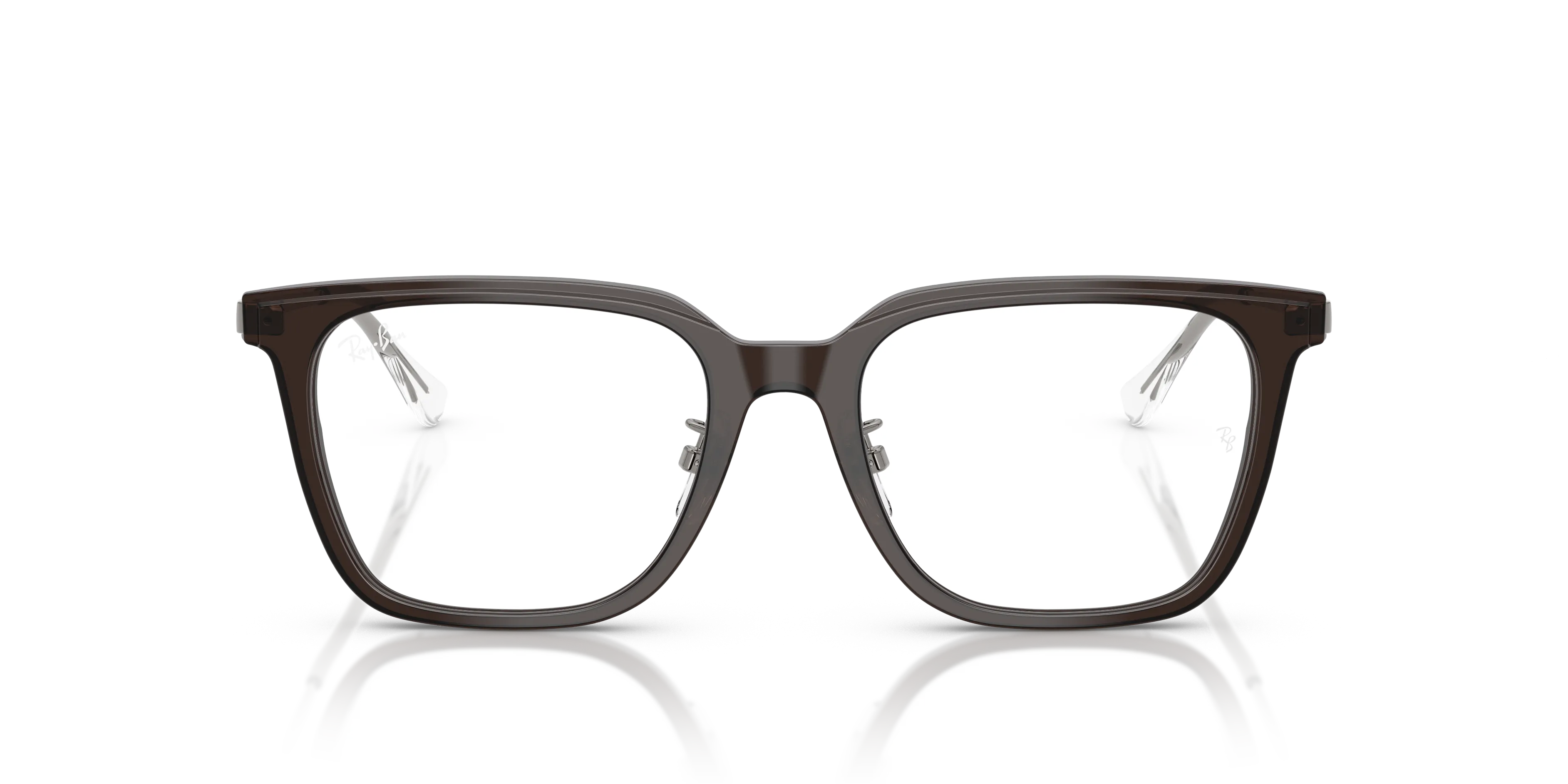 Ray - Ban RX5442D 8290 Montature da vista Acetato Marrone Trasparente Squadrata Normale - immagine 3