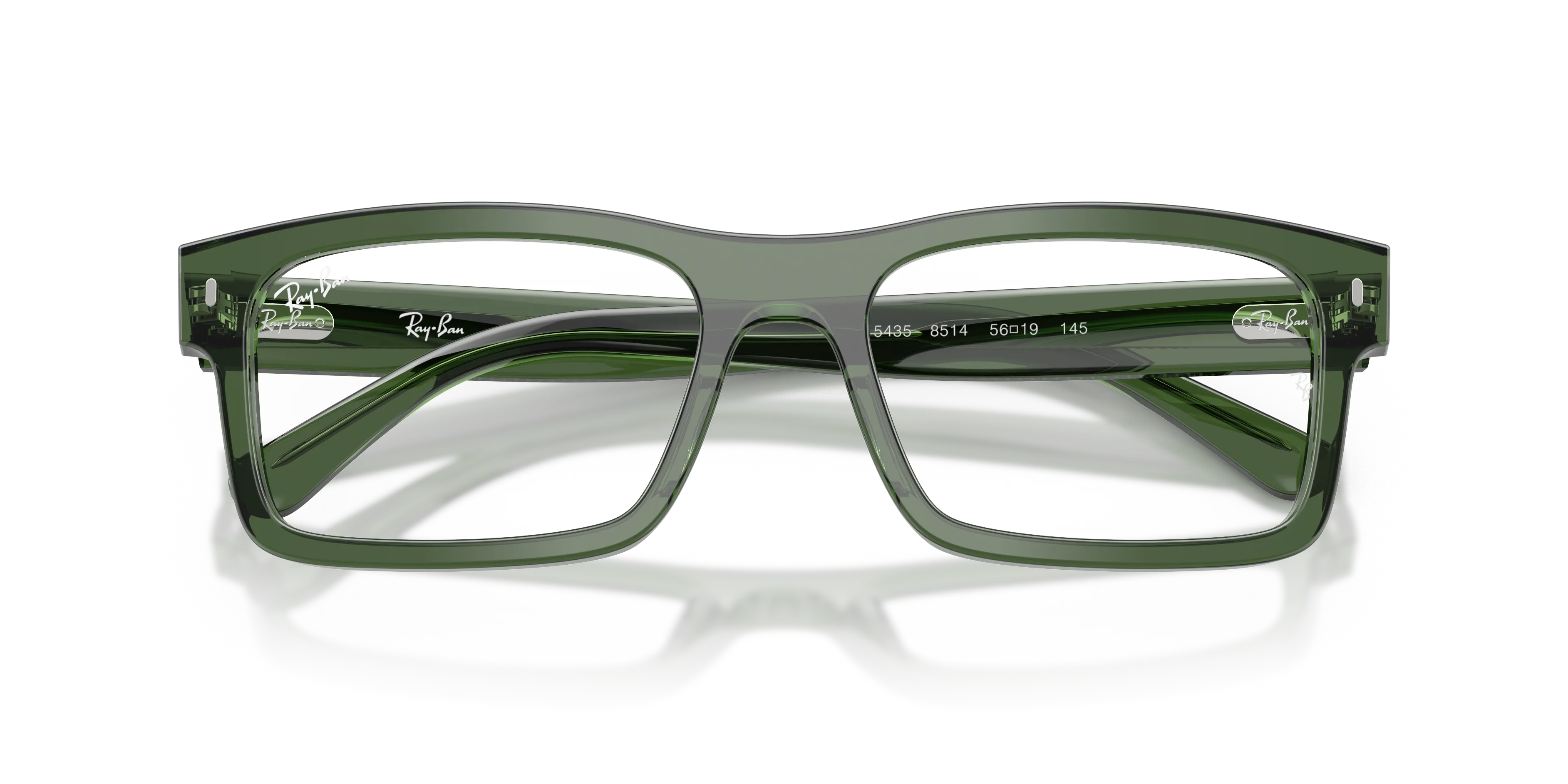 Ray - Ban RX5435 8514 Montature da vista Acetato Verde Trasparente Squadrata Normale - immagine 2