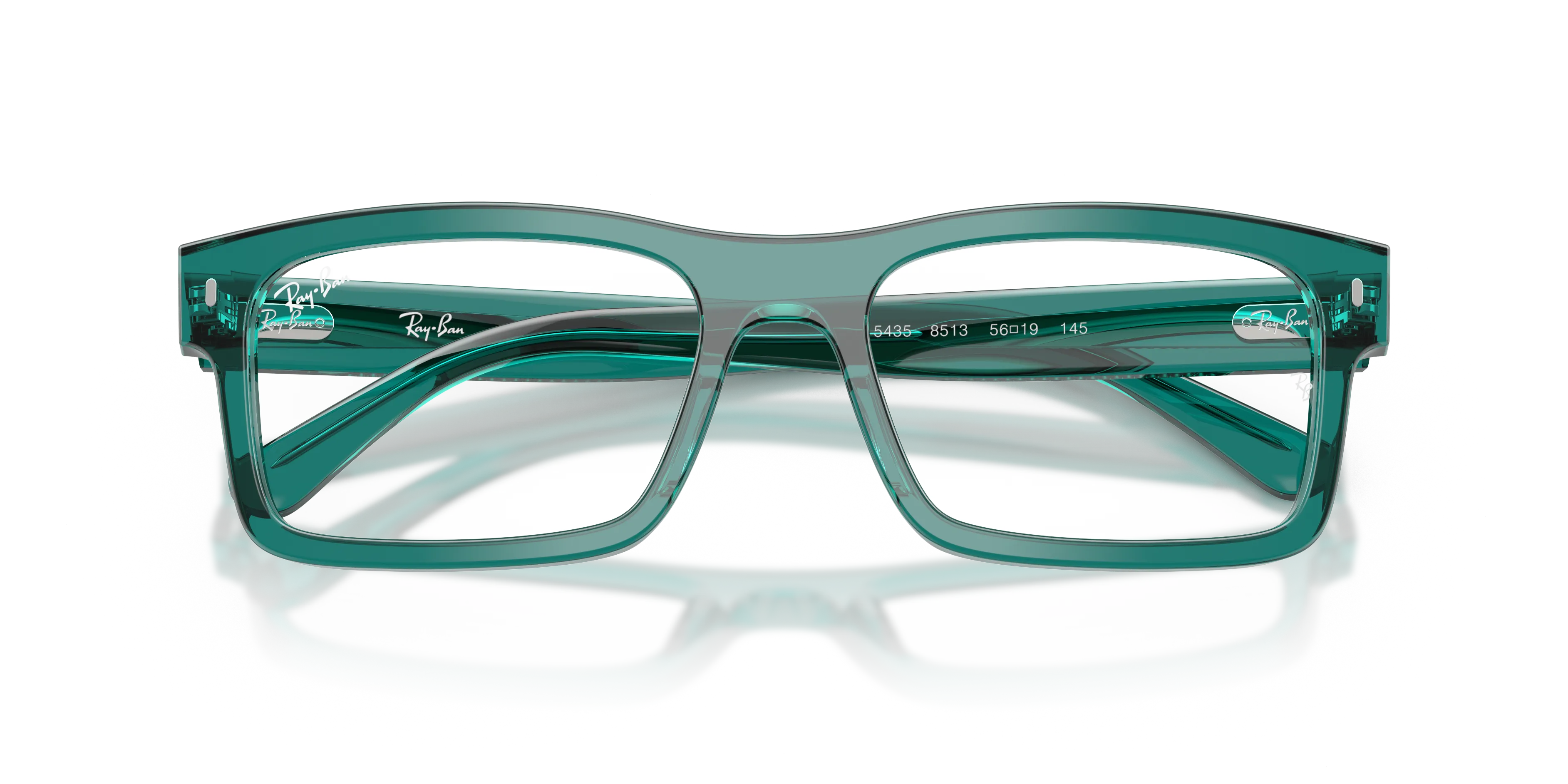 Ray - Ban RX5435 8513 Montature da vista Acetato Grigio Trasparente Squadrata Normale - immagine 2