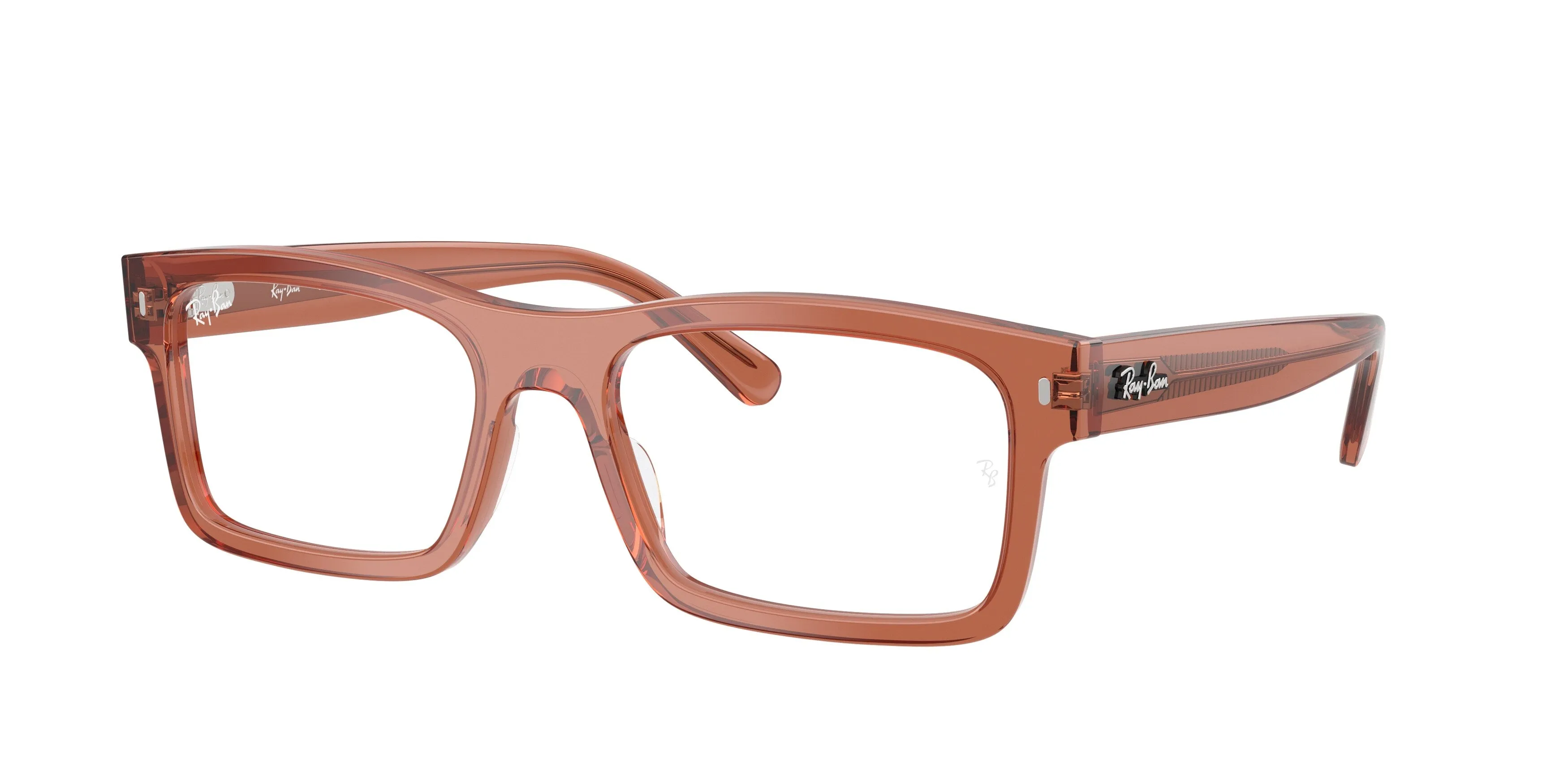 Ray - Ban RX5435 8511 Montature da vista Acetato Marrone Trasparente Squadrata Normale - immagine 1