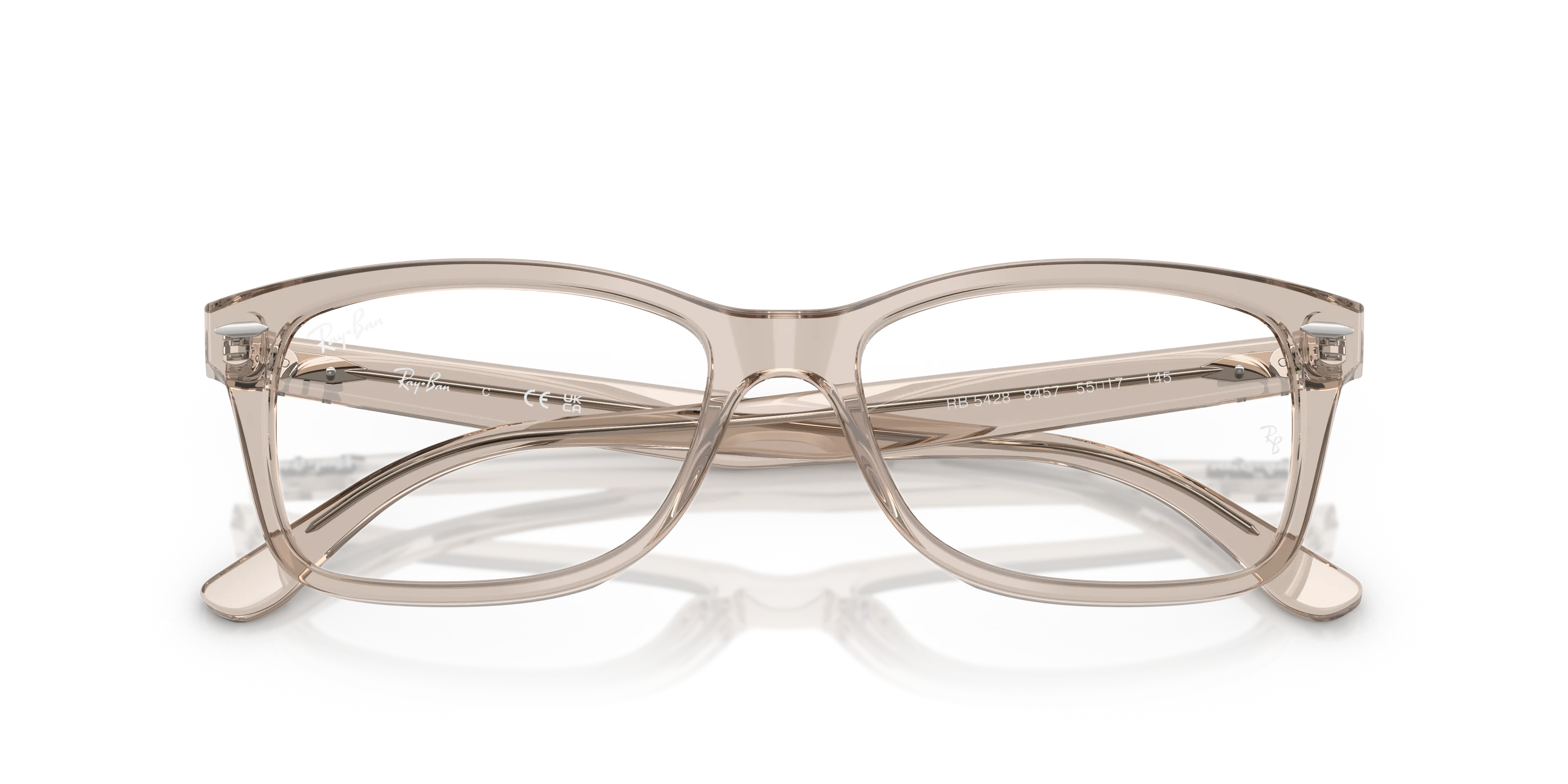 Ray - Ban RX5428 8457 Montature da vista Acetato Grigio Trasparente Squadrata Normale - immagine 2