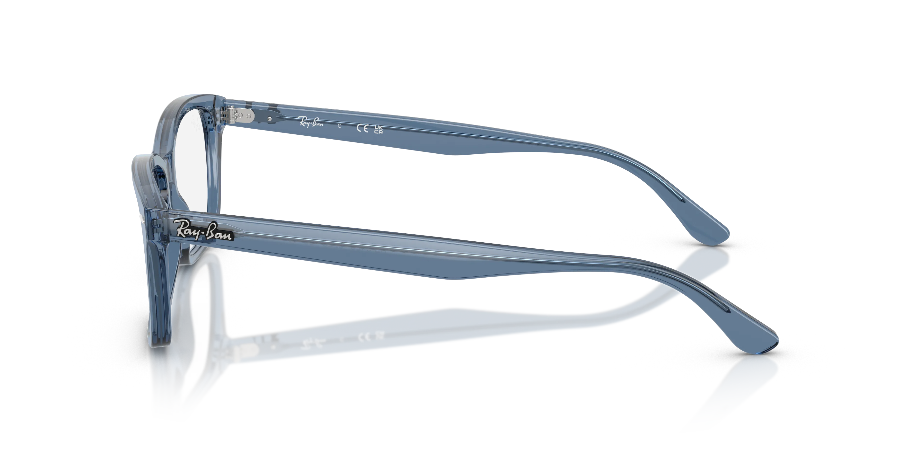 Ray - Ban RX5428 8223 Montature da vista Acetato Blu Trasparente Squadrata Normale - immagine 4