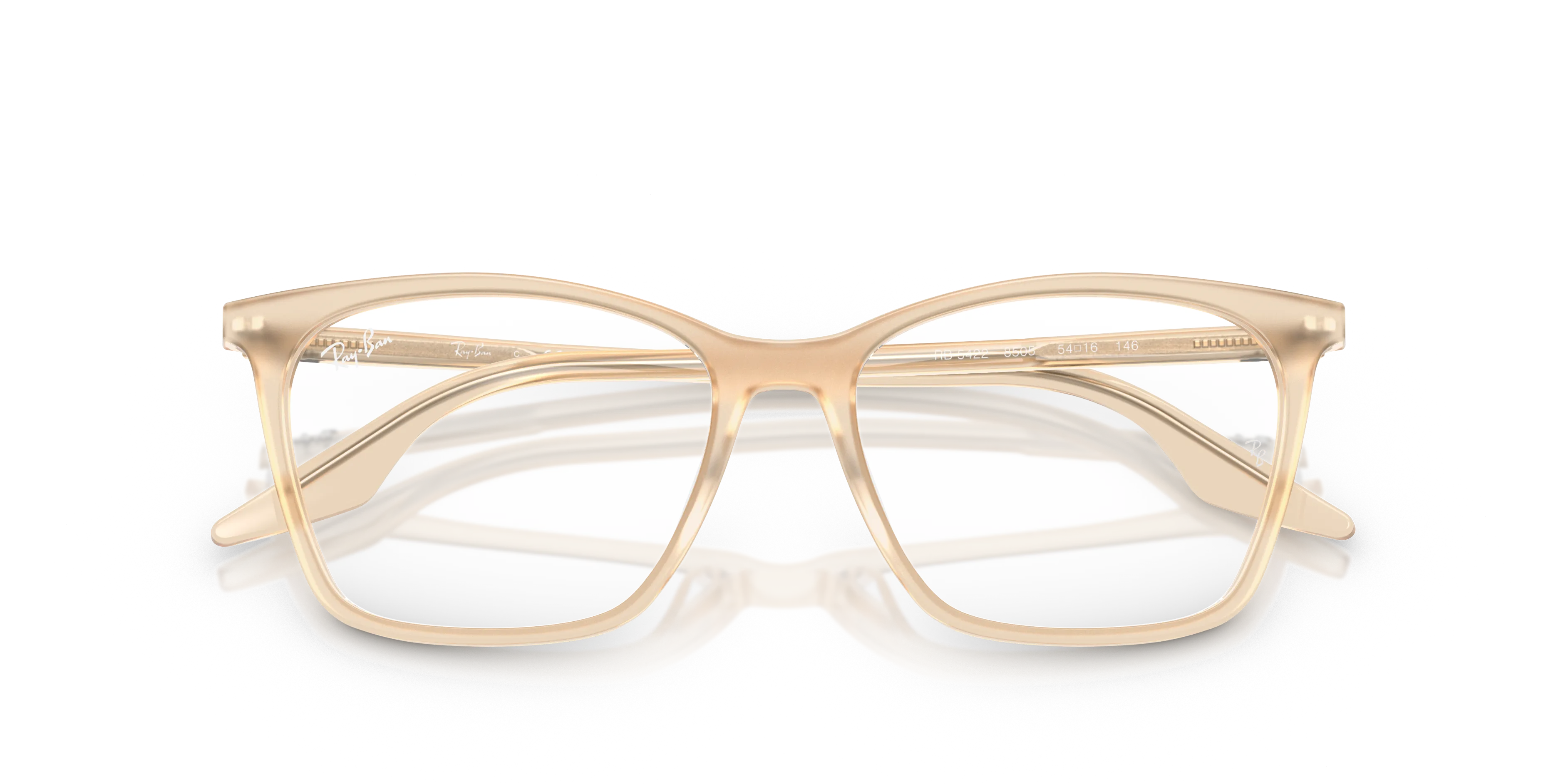 Ray - Ban RX5422 8505 Montature da vista Acetato Beige Trasparente Cat Eye Normale - immagine 2