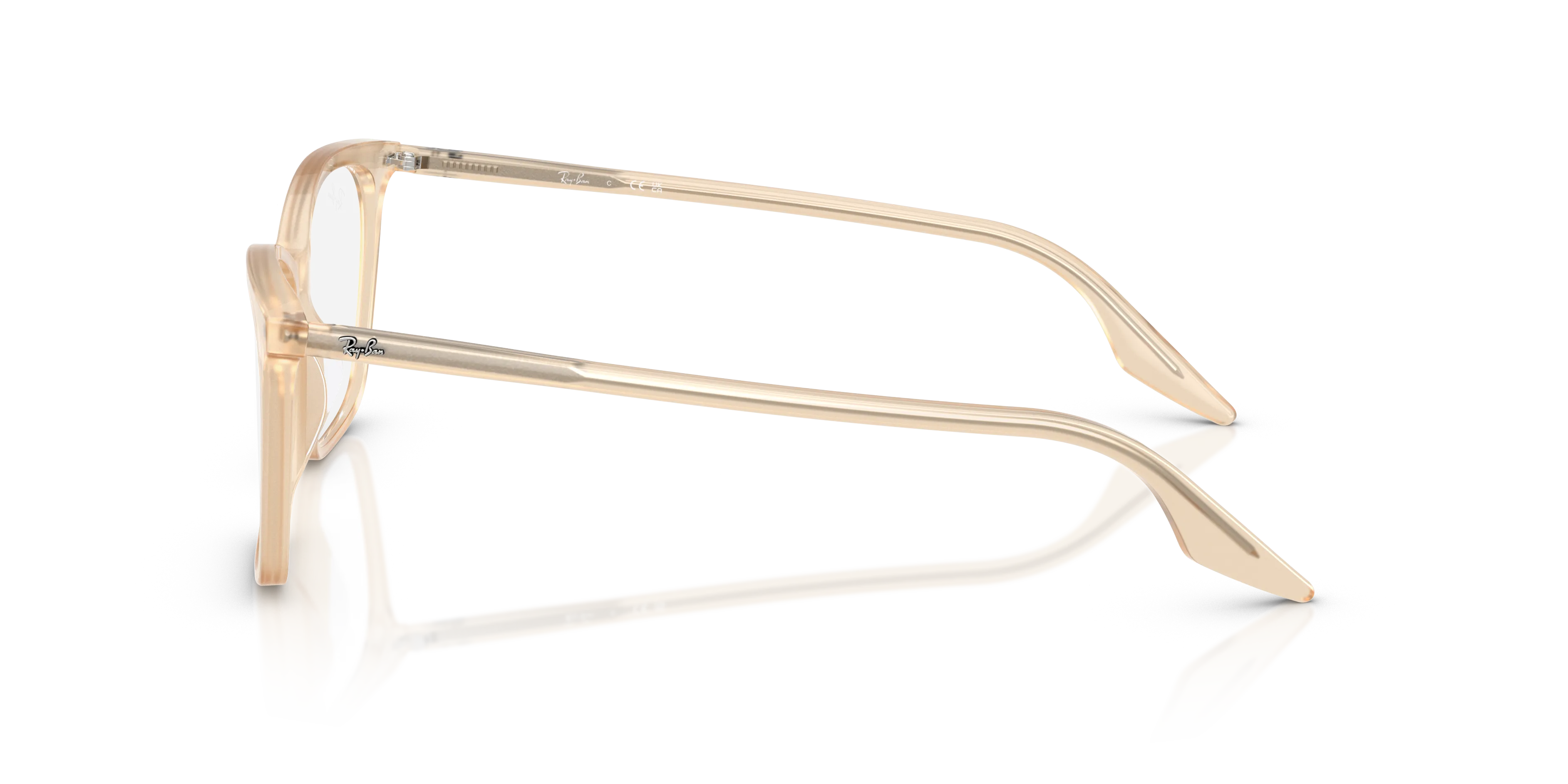 Ray - Ban RX5422 8505 Montature da vista Acetato Beige Trasparente Cat Eye Normale - immagine 4