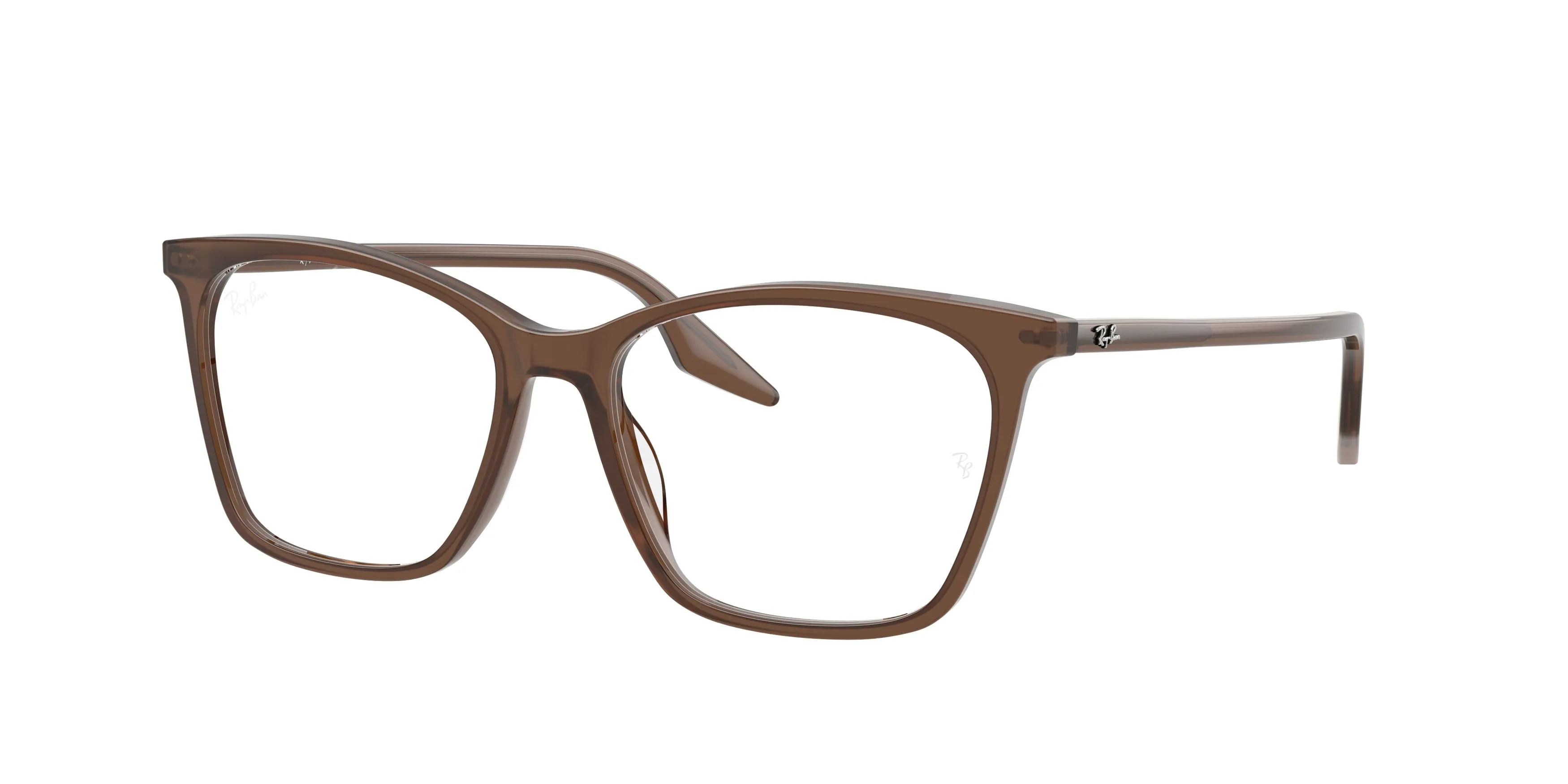Ray - Ban RX5422 8504 Montature da vista Acetato Marrone Trasparente Cat Eye Normale - immagine 1