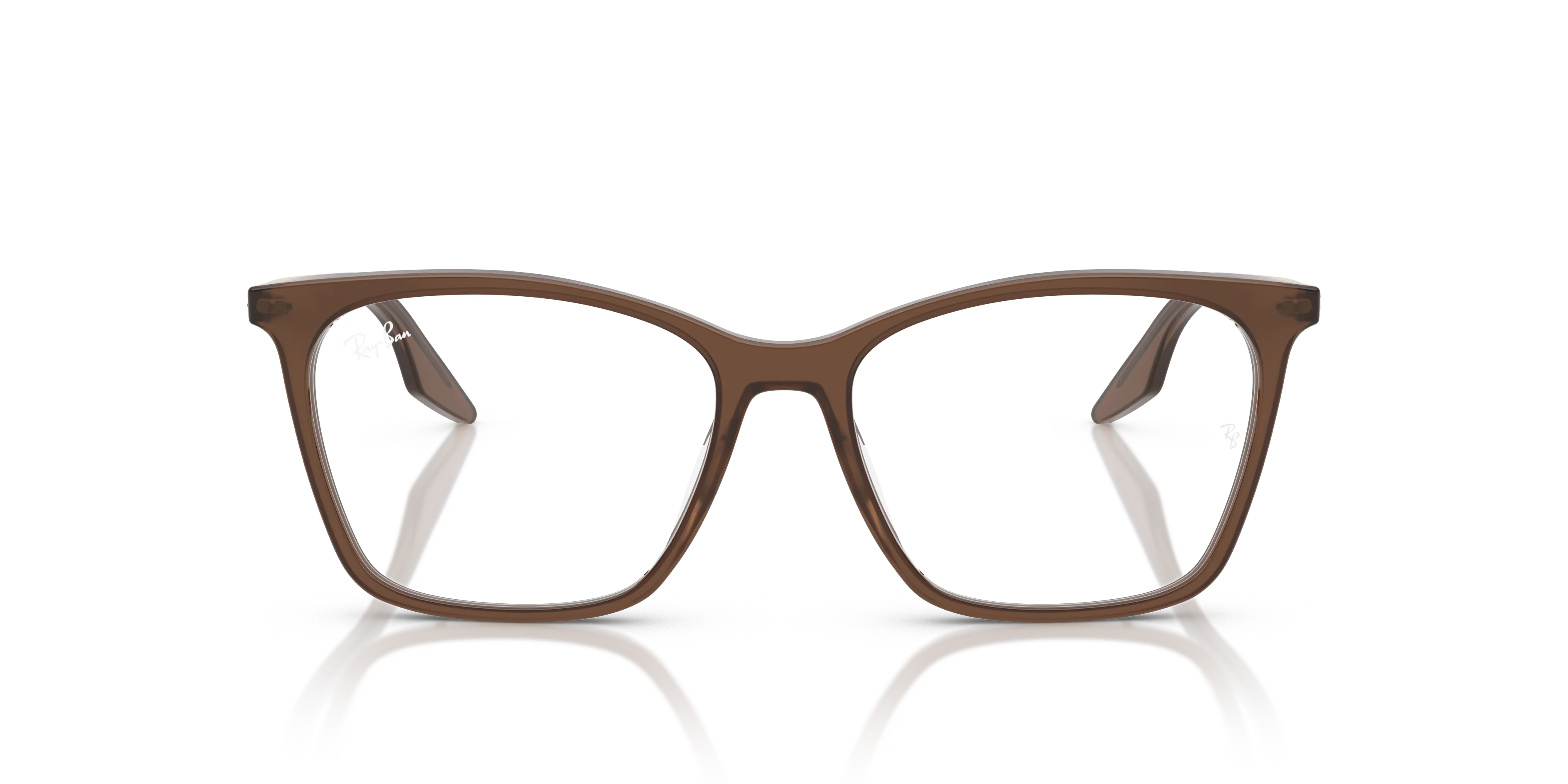 Ray - Ban RX5422 8504 Montature da vista Acetato Marrone Trasparente Cat Eye Normale - immagine 3