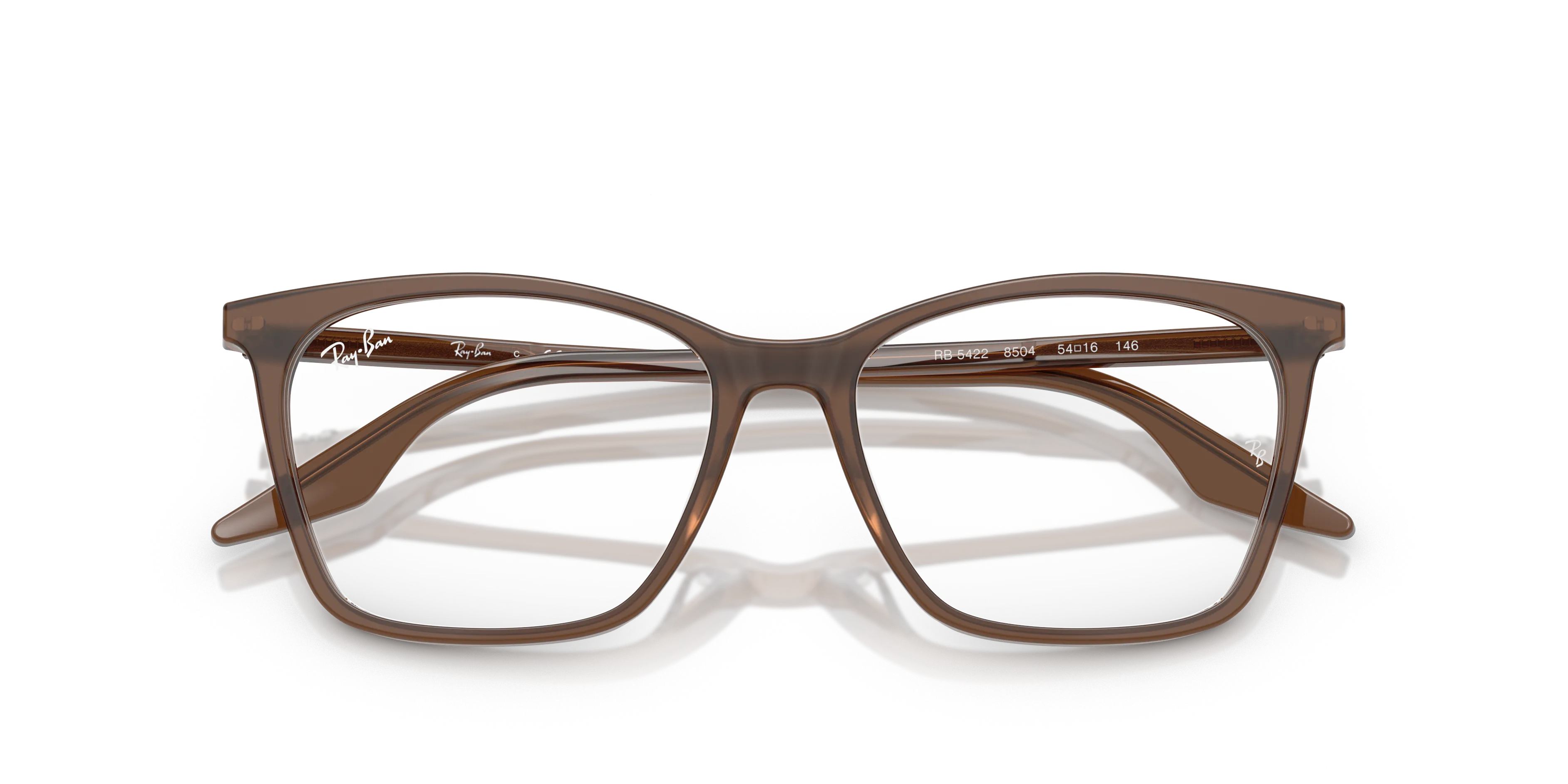 Ray - Ban RX5422 8504 Montature da vista Acetato Marrone Trasparente Cat Eye Normale - immagine 2
